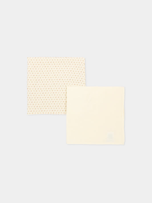 Coperte avorio per neonata con micro-fiori,Bonpoint,W06NACW00002 624