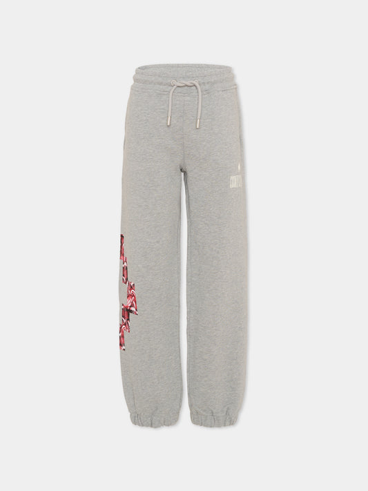 Pantaloni grigi per bambino con serpente,County Of Milan Kids,F5CMJBFP044 101