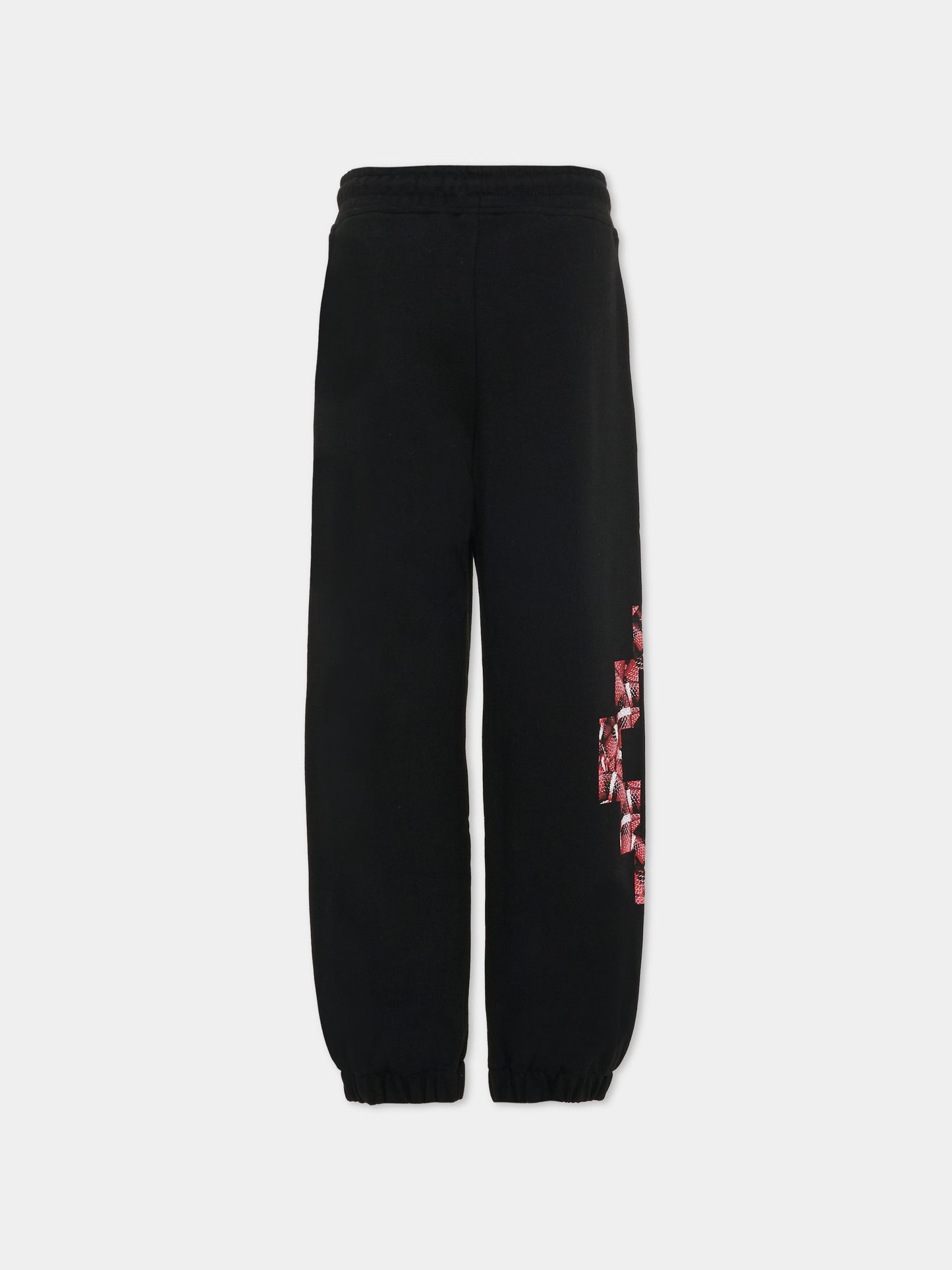 Pantaloni neri per bambino con serpente,County Of Milan Kids,F5CMJBFP044 110