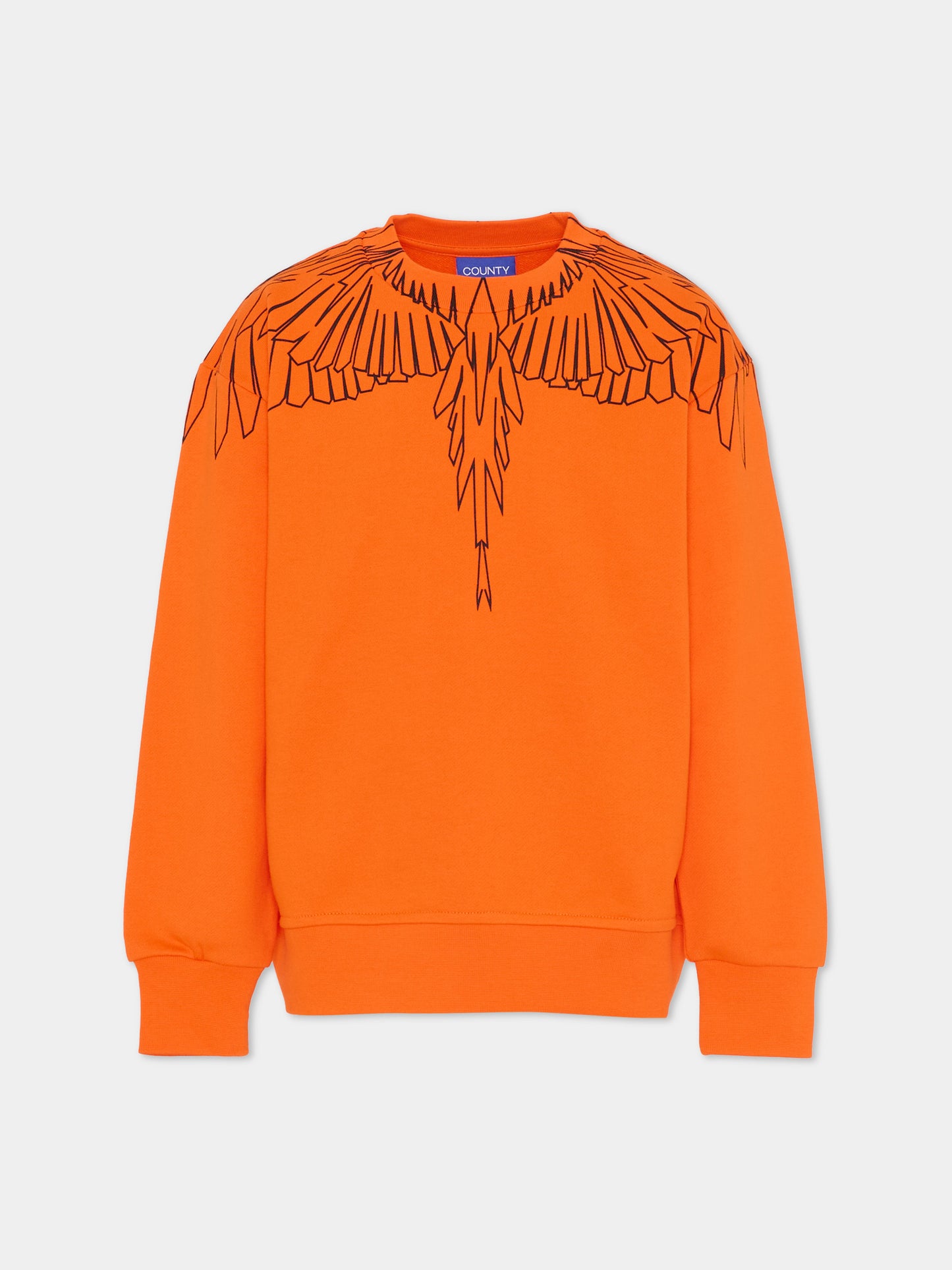Felpa arancione per bambino con ali,County Of Milan Kids,F5CMJBSW071 030