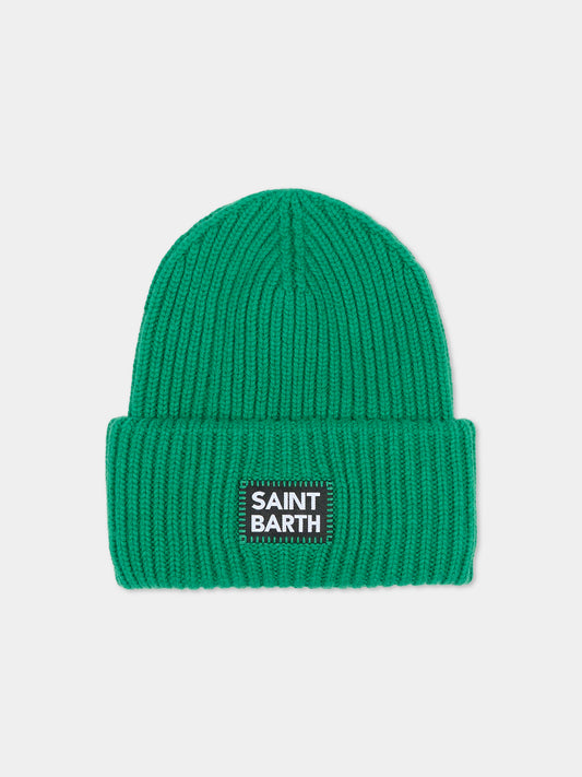 Berretto verde per bambini con logo,Mc2 Saint Barth,BRR0001 00813E