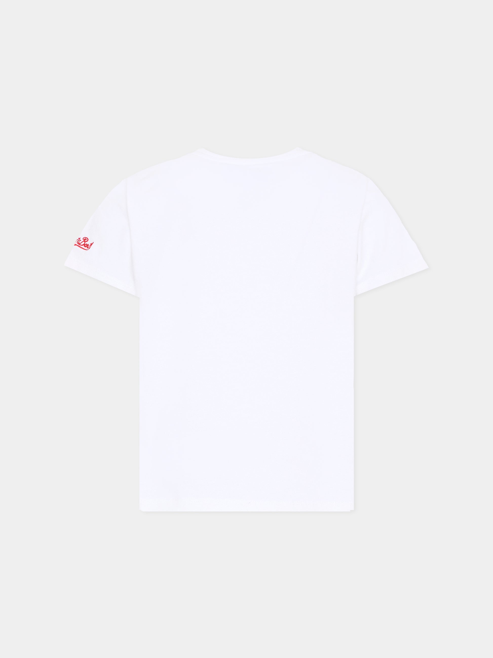 T-shirt bianca per bambina con unicorno natalizio,Mc2 Saint Barth,ELLY002 00803C