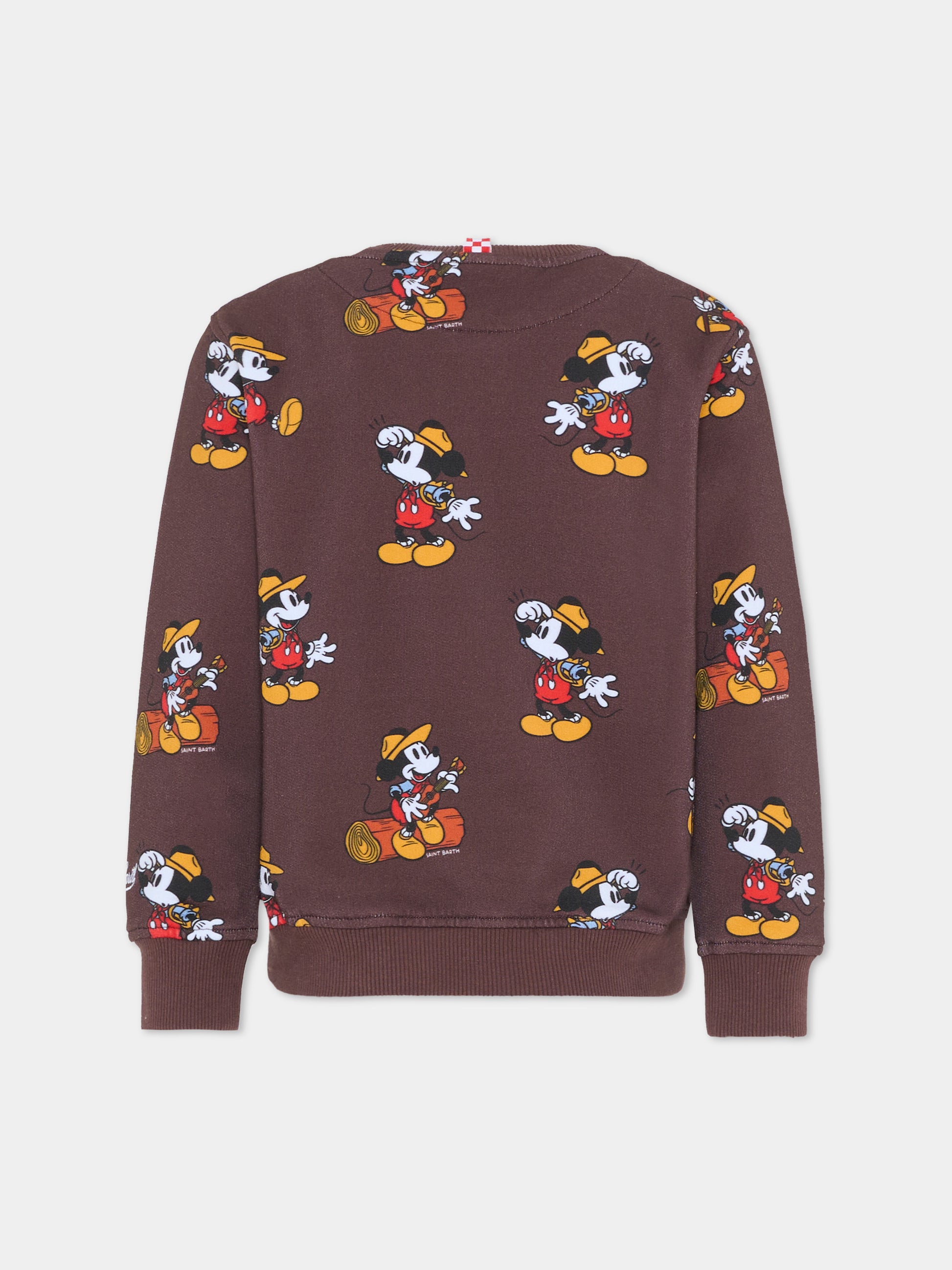 Felpa marrone per bambino con Topolino,Mc2 Saint Barth,HUT0003 00083G