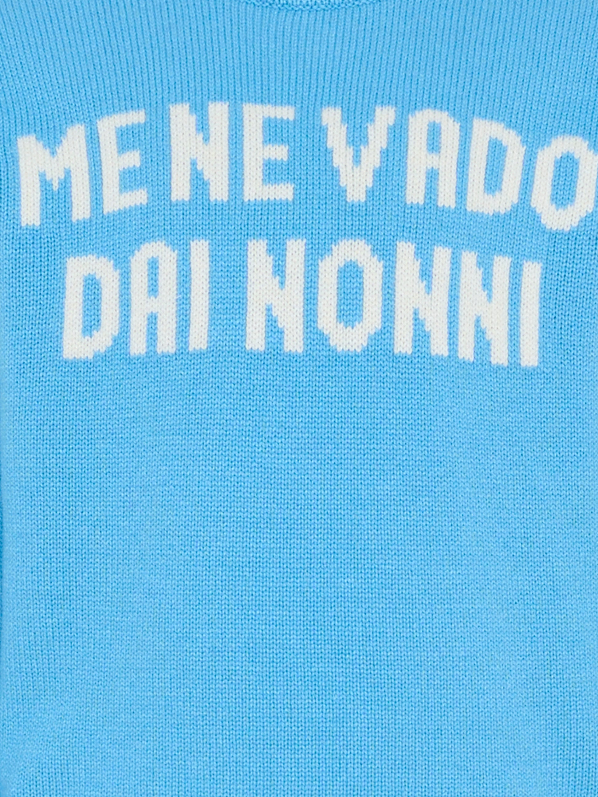 Maglione azzurro per bambino con scritta,Mc2 Saint Barth,DOU0001 01635I