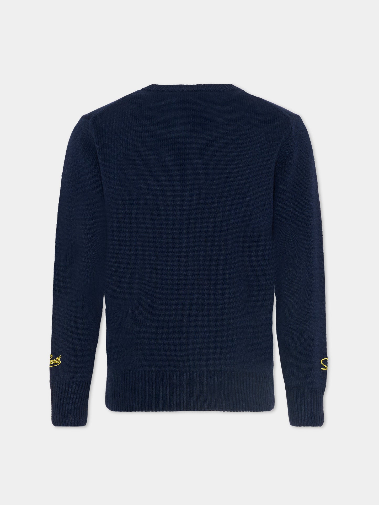 Maglione blu per bambino con Bart,Mc2 Saint Barth,DOU0001 09759E