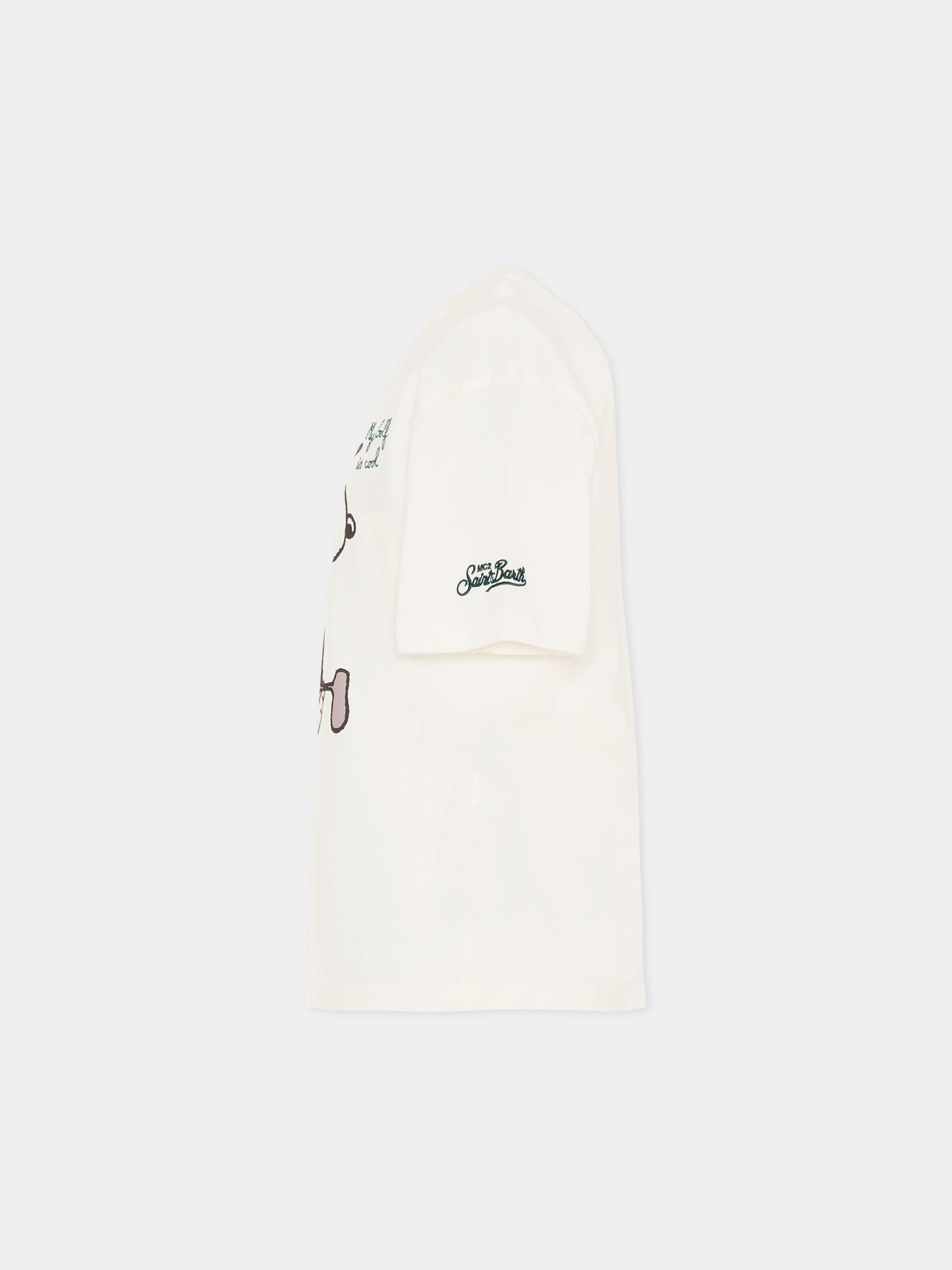 T-shirt avorio per bambino con Snoopy,Mc2 Saint Barth,CAM0001 00996I