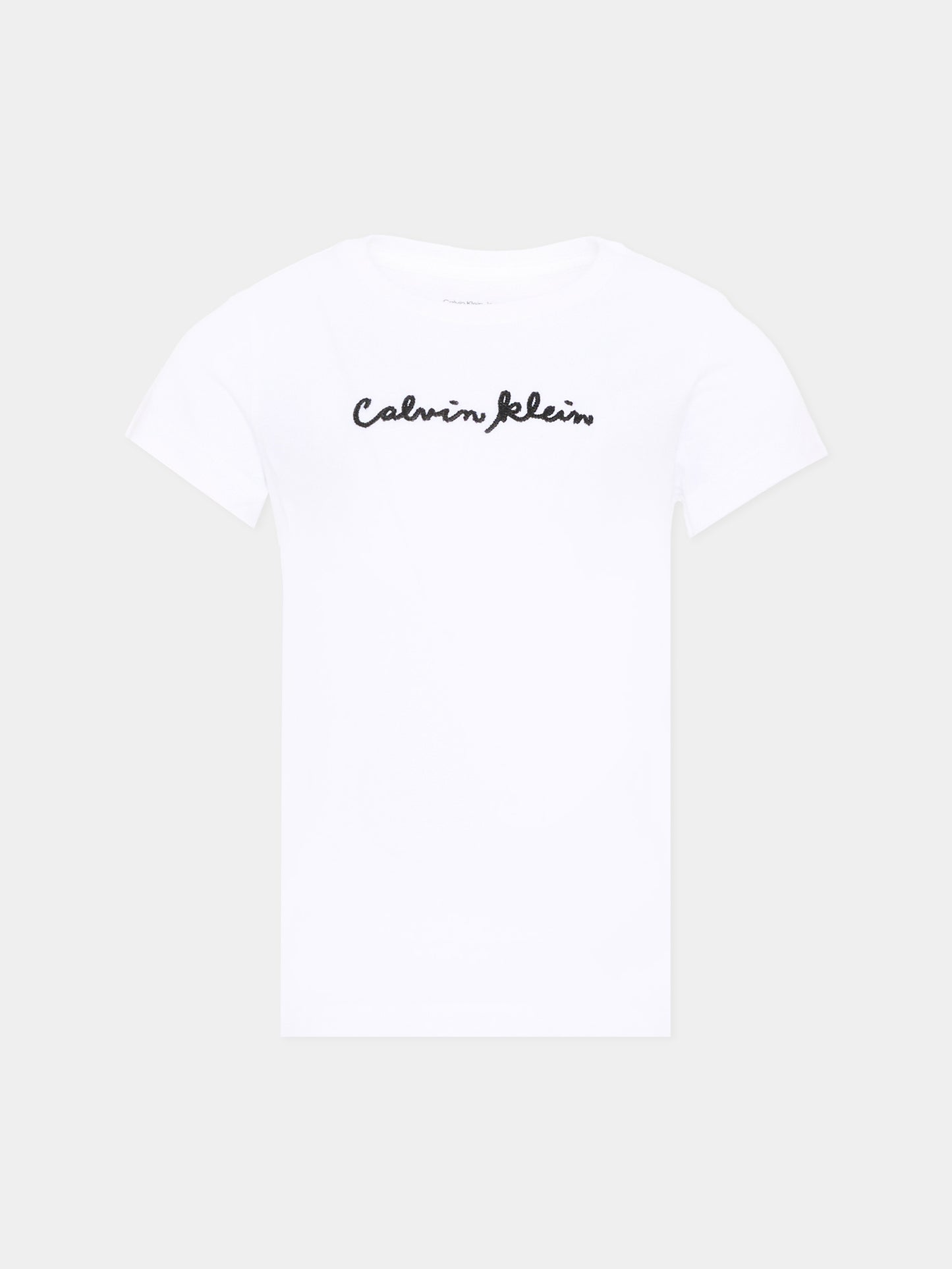 T-shirt a manica corta bianca logo,Calvin Klein Kids,LVCKTJA31G YAF