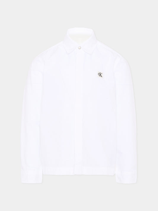 Camicia bianca per bambino con logo,Calvin Klein Kids,LVCKTJB19B YAF