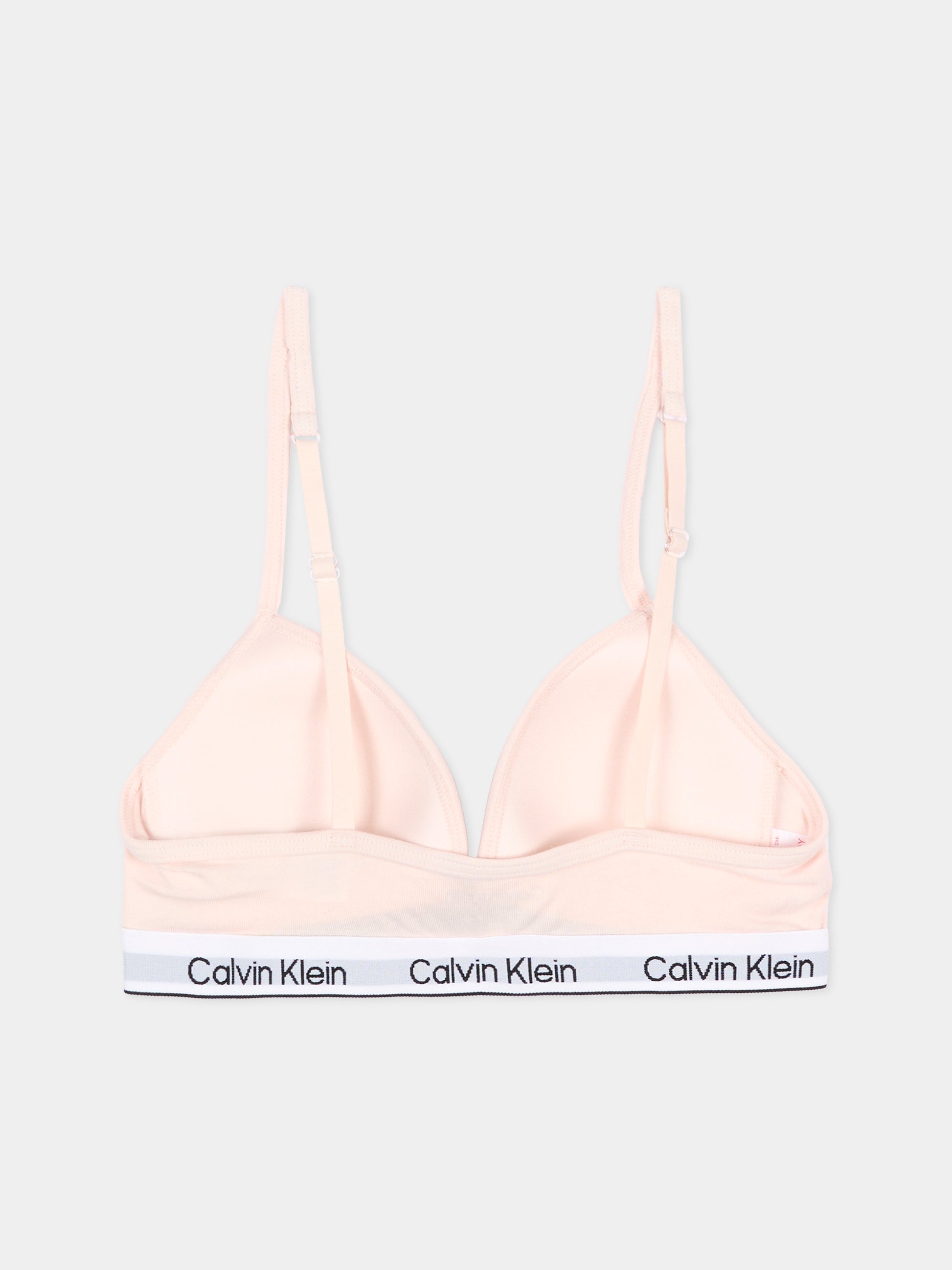 Reggiseno rosa per bambina con logo,Calvin Klein Kids,G80G800746 TGE