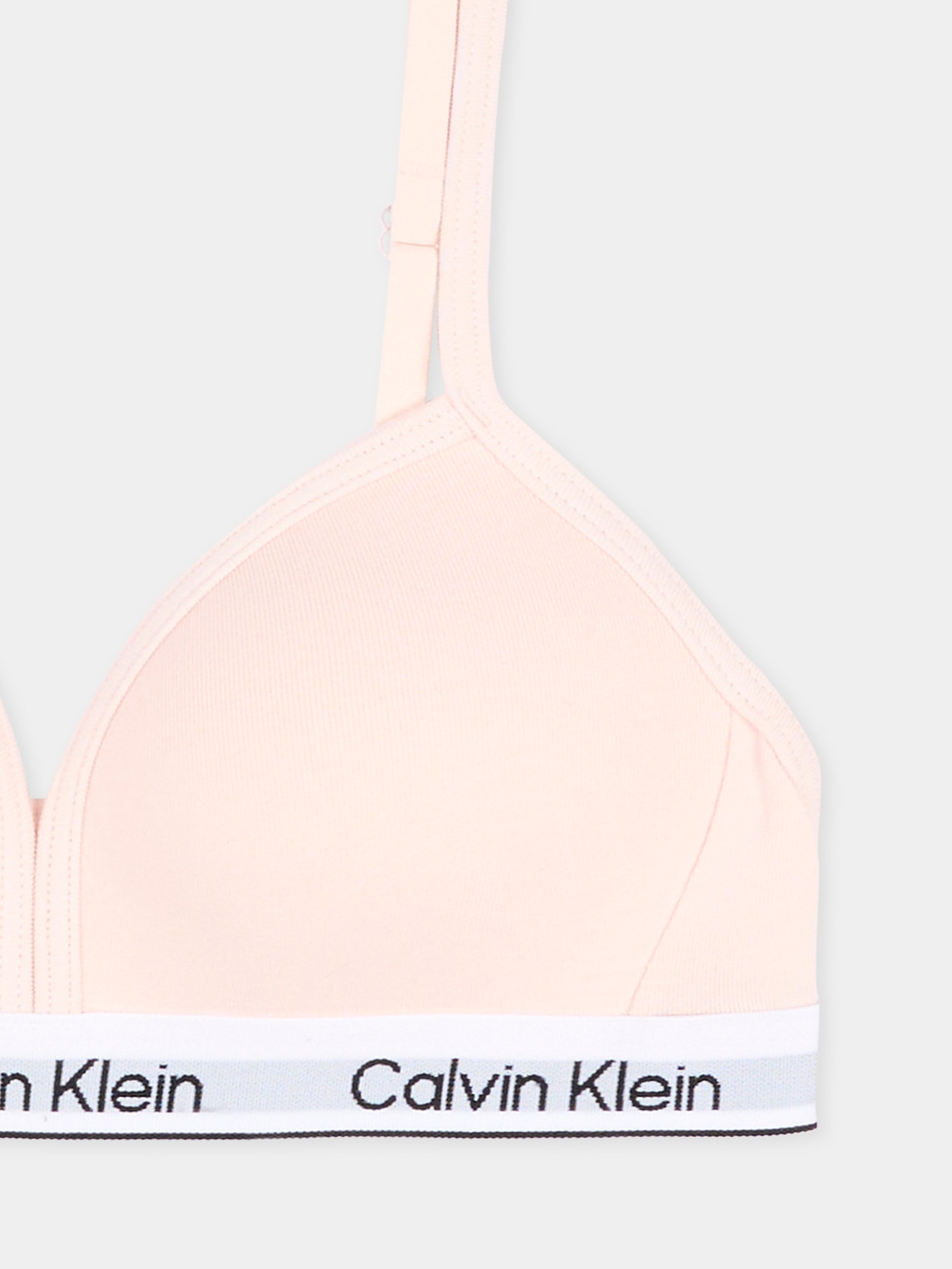Reggiseno rosa per bambina con logo,Calvin Klein Kids,G80G800746 TGE