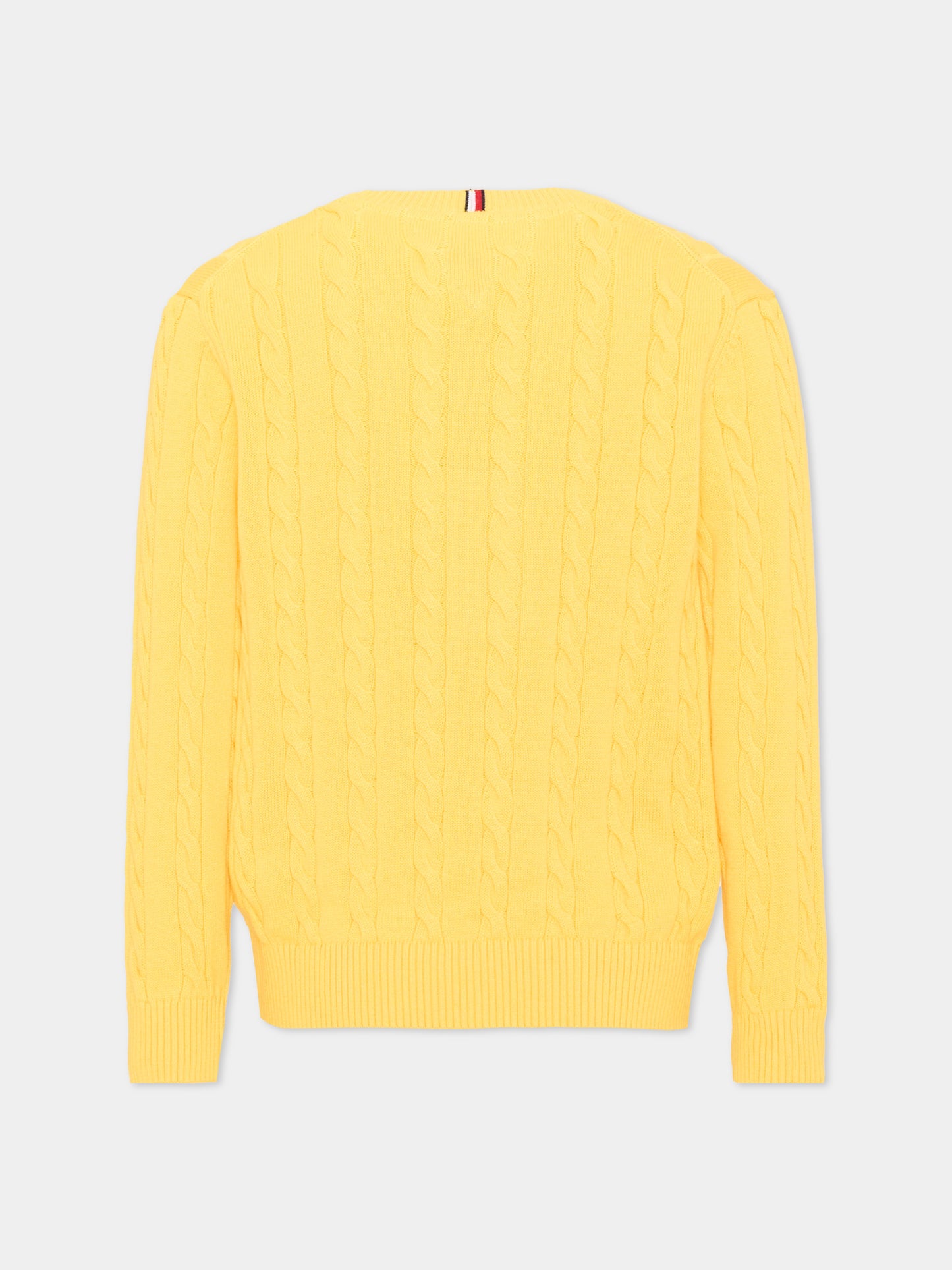 Maglione giallo per bambino con logo,Tommy Hilfiger Junior,KB0KB09753 ZGK