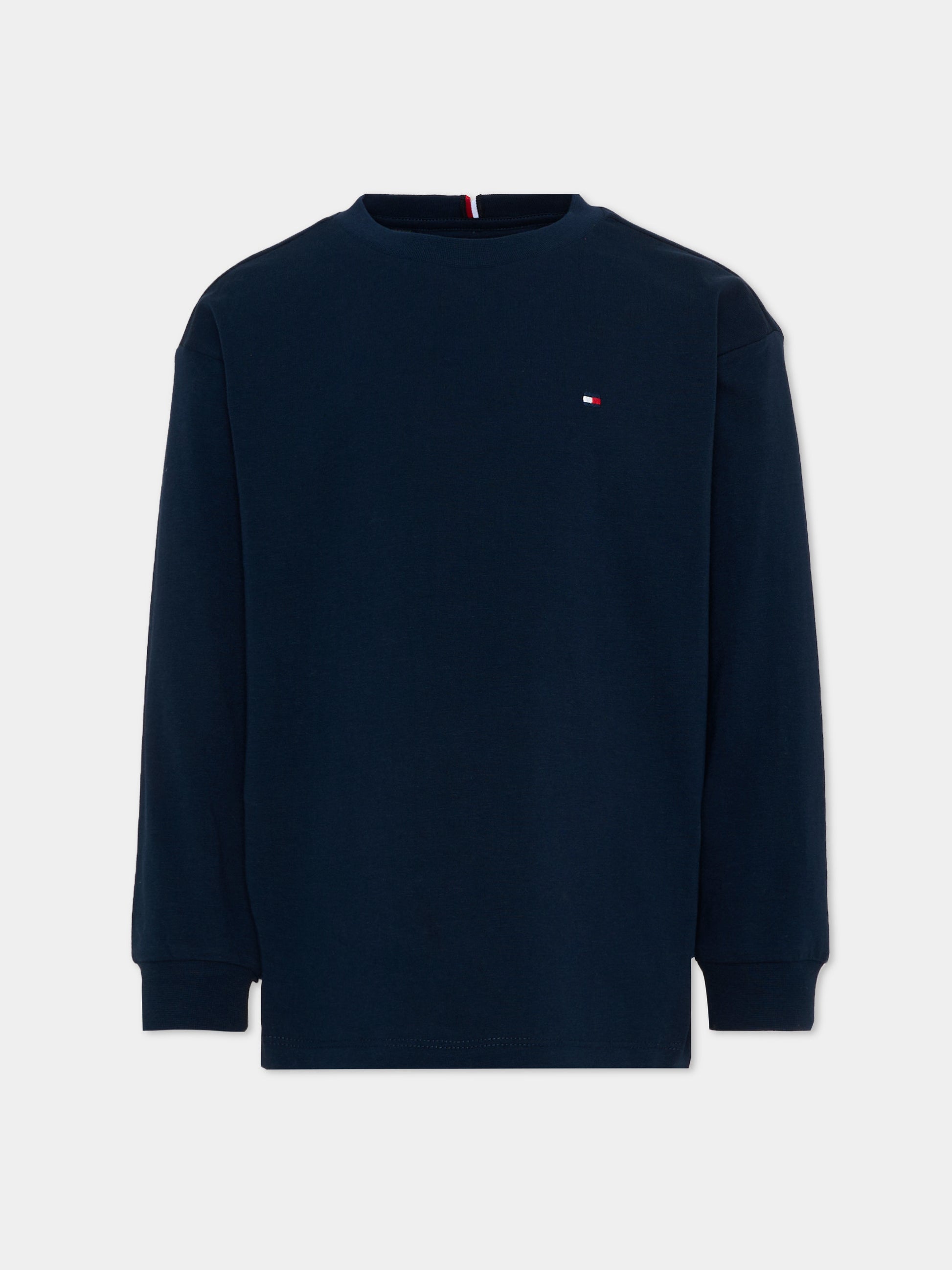 T-shirt blu per bambino con logo,Tommy Hilfiger Junior,KB0KB09846 C1G