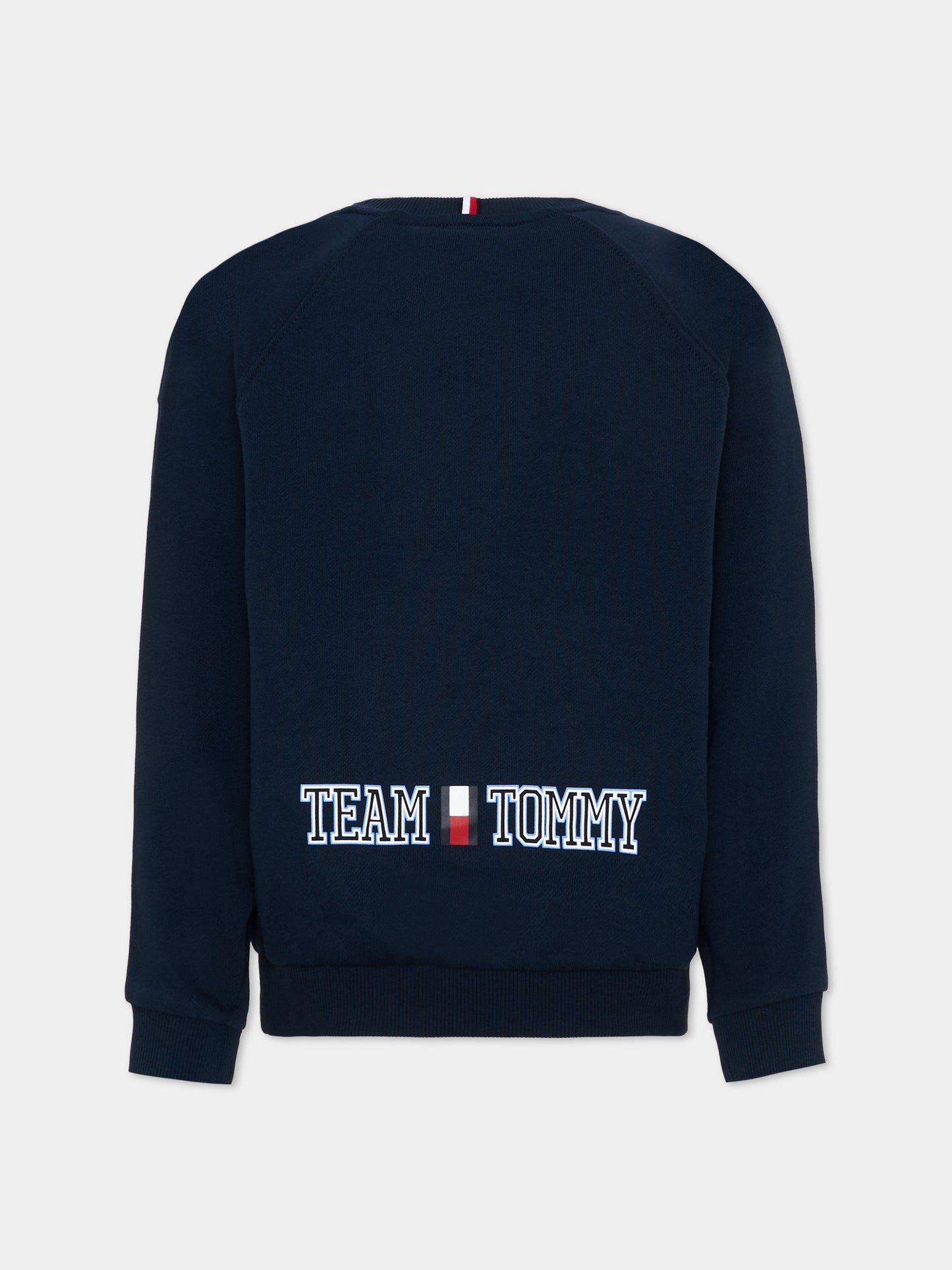 Felpa blu per bambino con logo,Tommy Hilfiger Junior,KB0KB10509 C1G