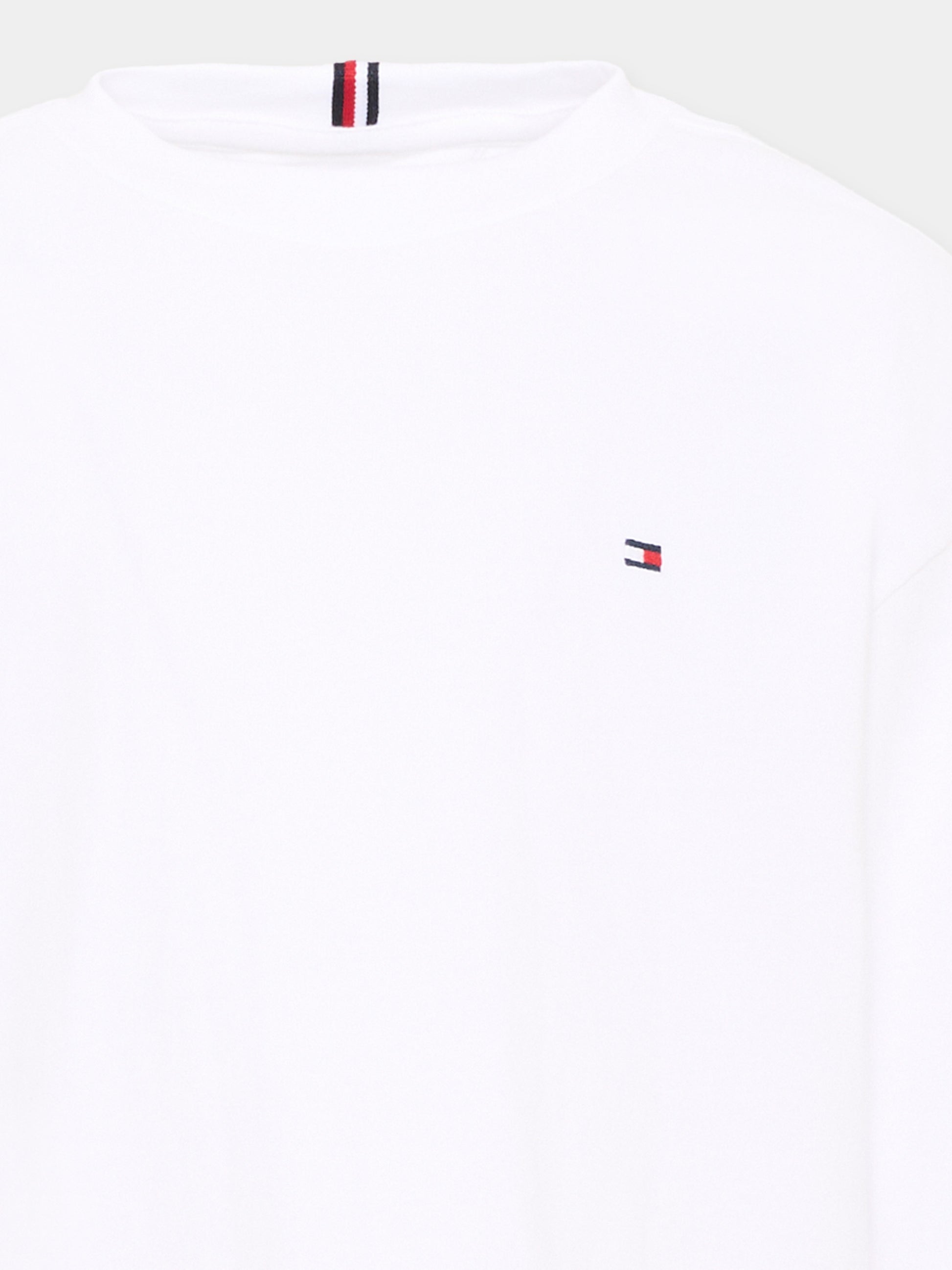 T-shirt bianca per bambino con logo,Tommy Hilfiger Junior,KB0KB10512 YBR