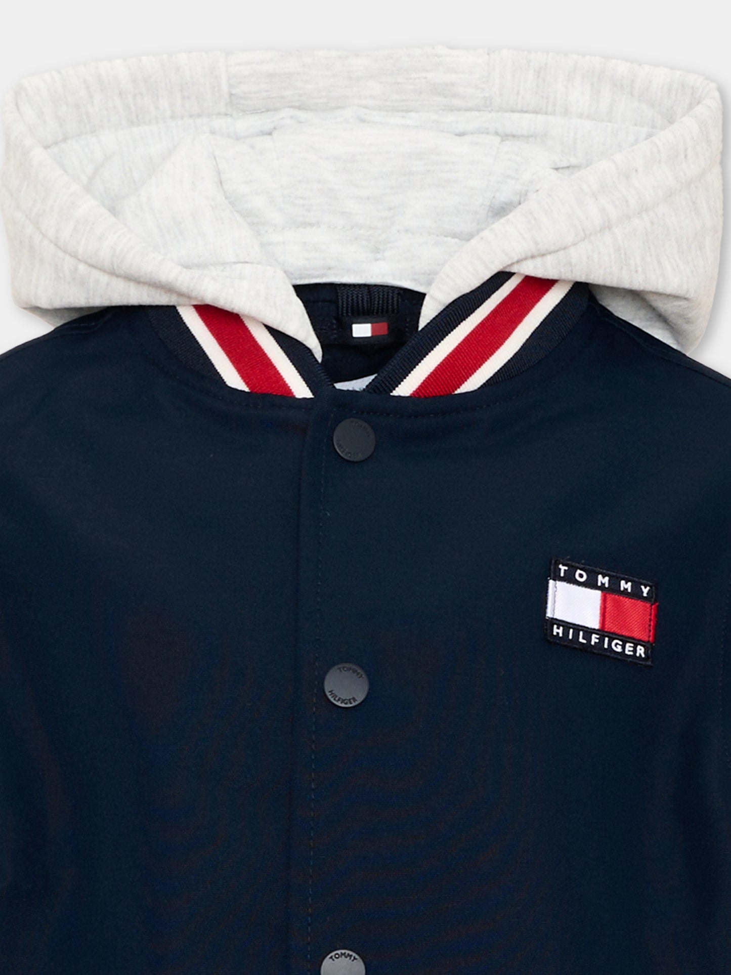 Bomber blu per bambino varsity,Tommy Hilfiger Junior,KB0KB10571 C1G