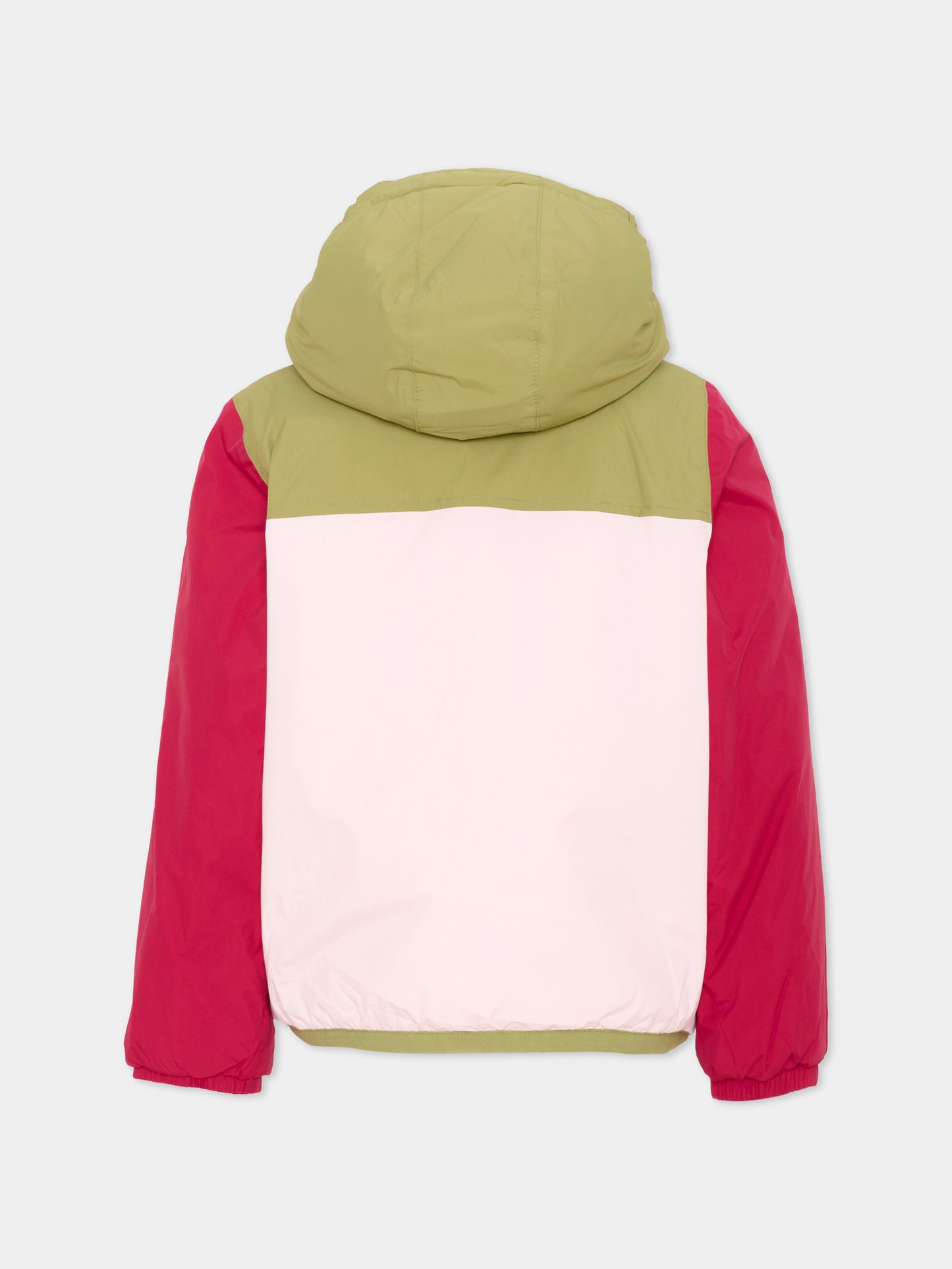 Piumino multicolor Claude Orsetto per bambina con logo,K-way,K7142TW T06