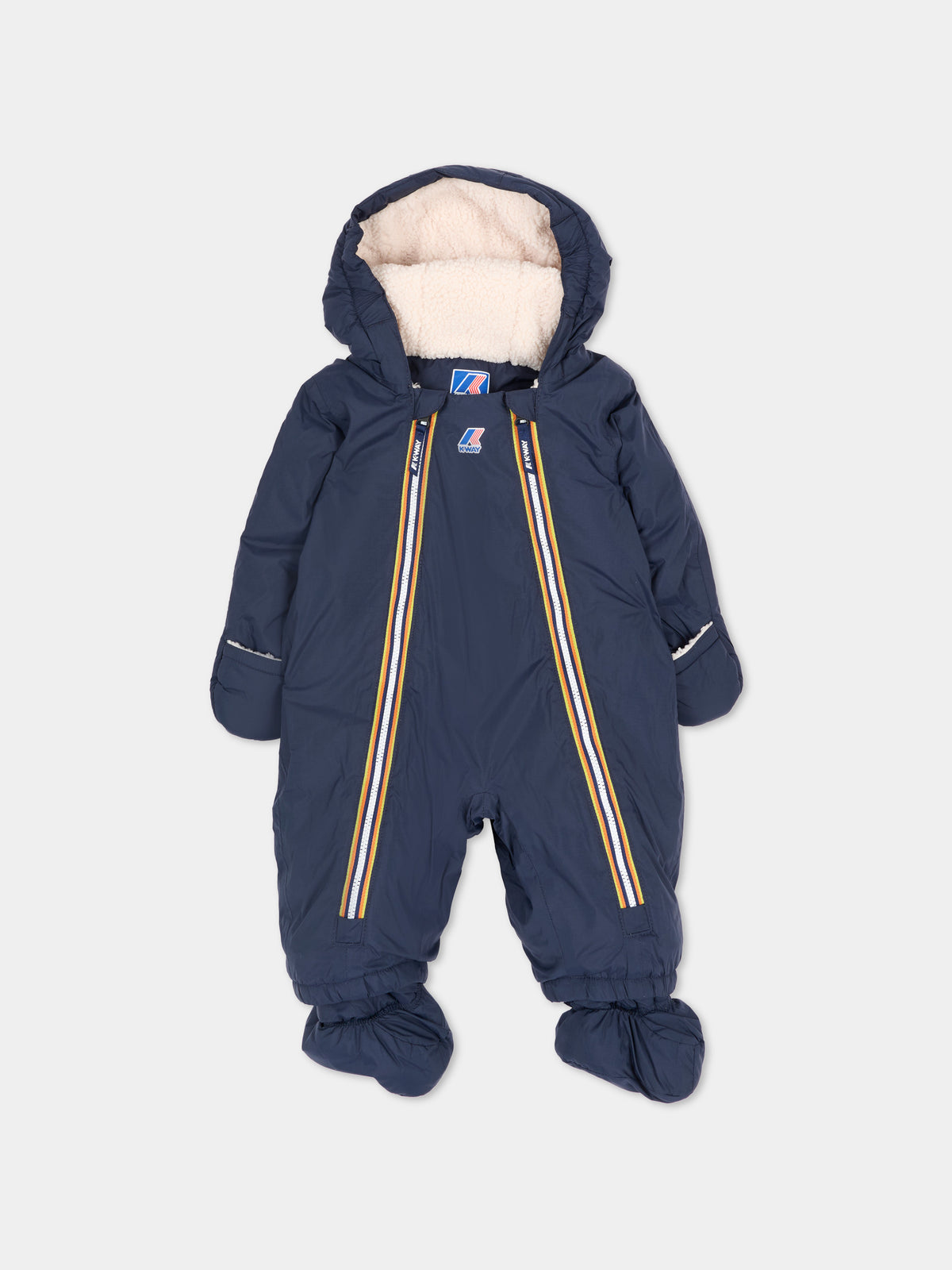 Piumino blu Le Vrai 4.0 Snotty Orsetto per neonati con logo,K-way,K8134PW K89