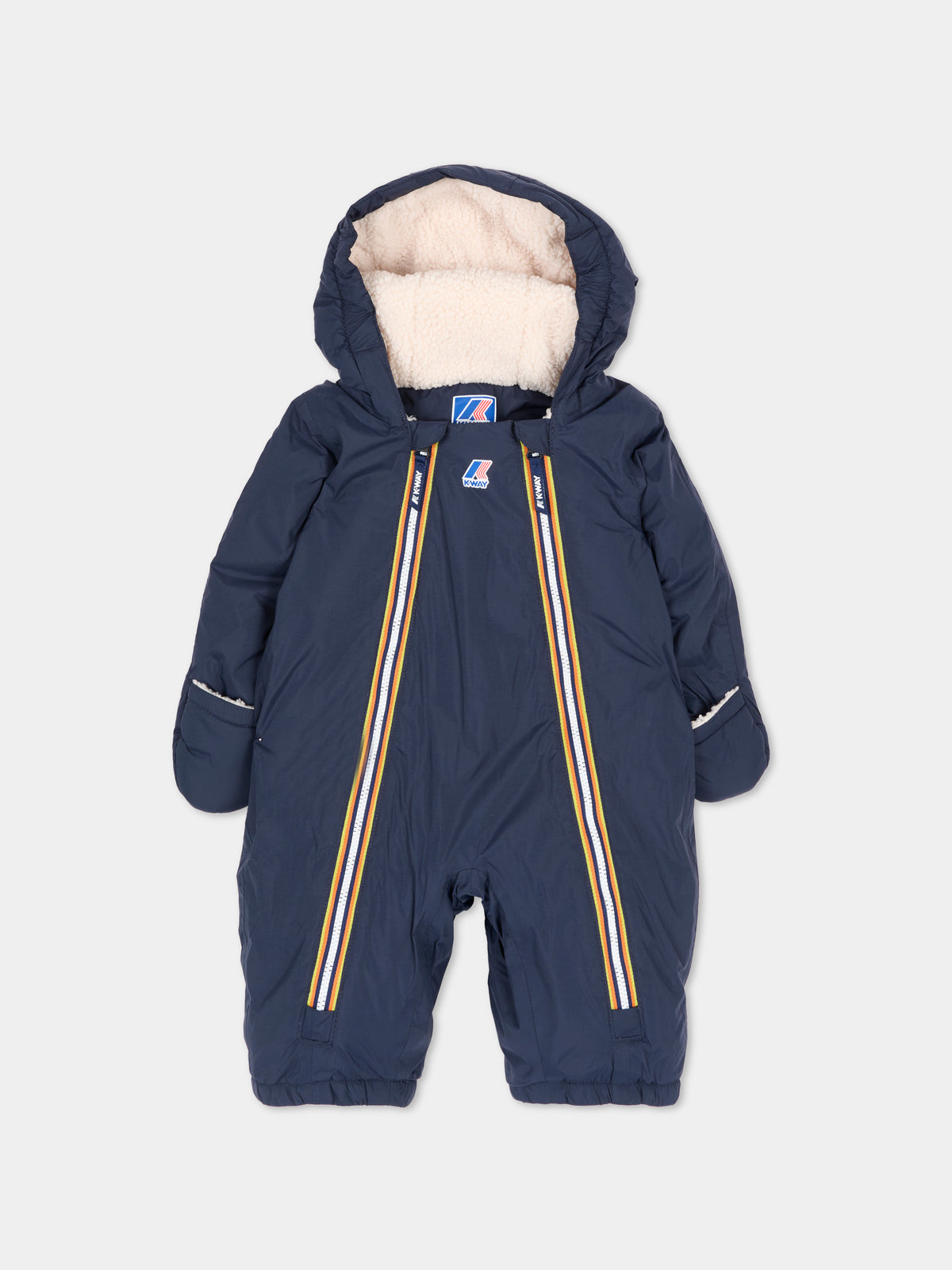 Piumino blu Le Vrai 4.0 Snotty Orsetto per neonati con logo,K-way,K8134PW K89
