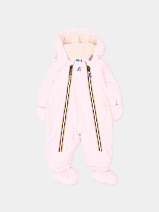 Piumino rosa Le Vrai 4.0 Snotty Orsetto per neonata con logo,K-way,K8134PW W4U