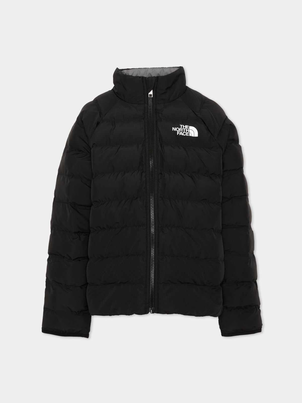 Black down jackets for kids with logo