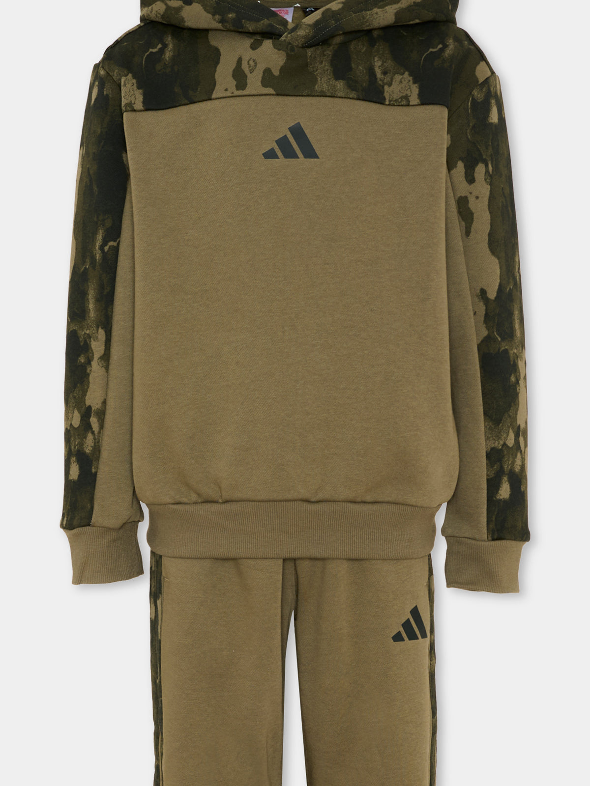 Completo sportivo lungo verde camo per bambino,Adidas,KC9726