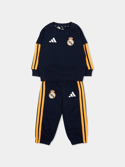 Completo sportivo lungo blu per neonato,Adidas,KG2947