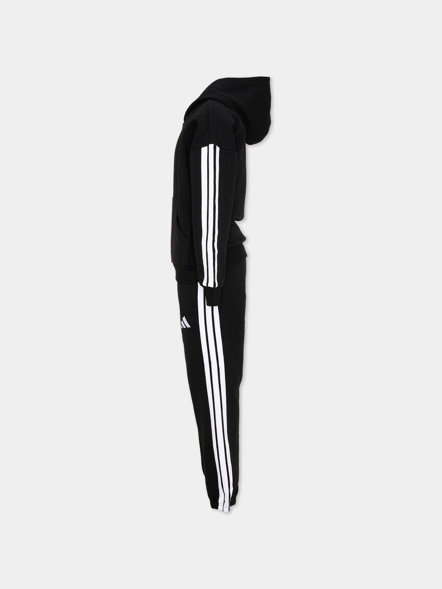 Completo sportivo lungo nero con logo per bambino,Adidas,KY5496