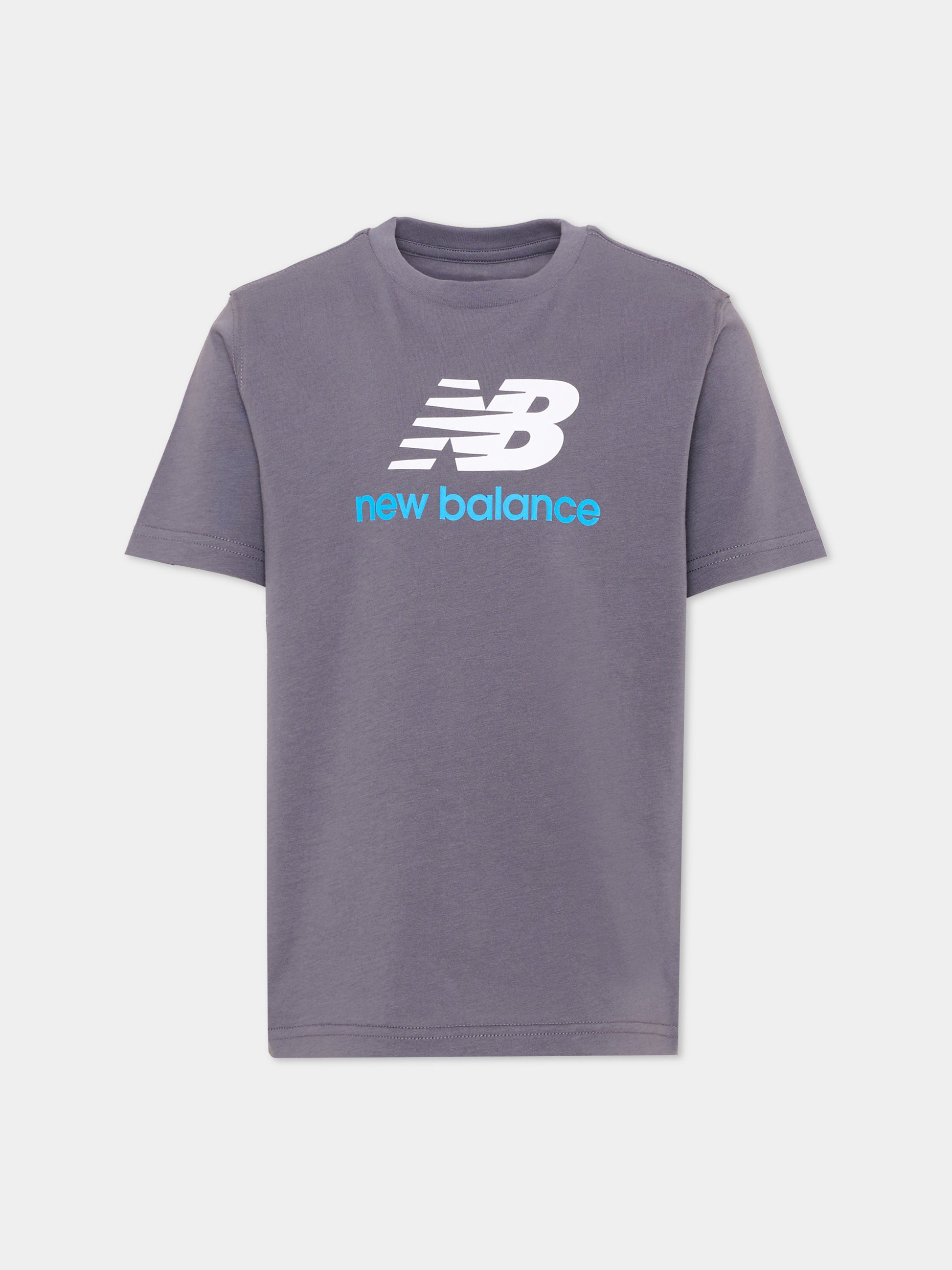 T-shirt grigia per bambino con logo,New Balance,LAKB0253 AA9