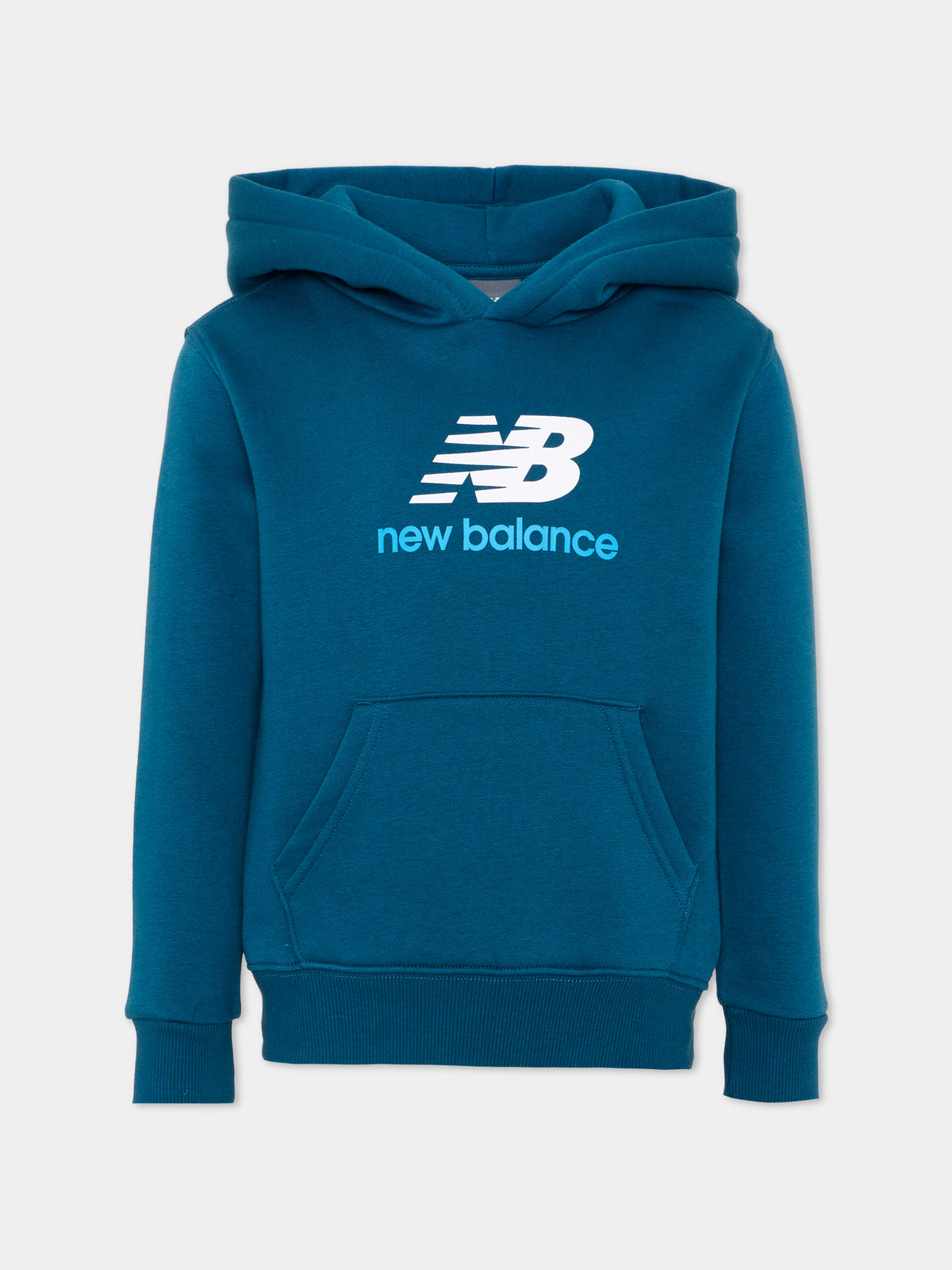 Felpa con cappuccio blu per bambino con logo,New Balance,YT61F4GH STS