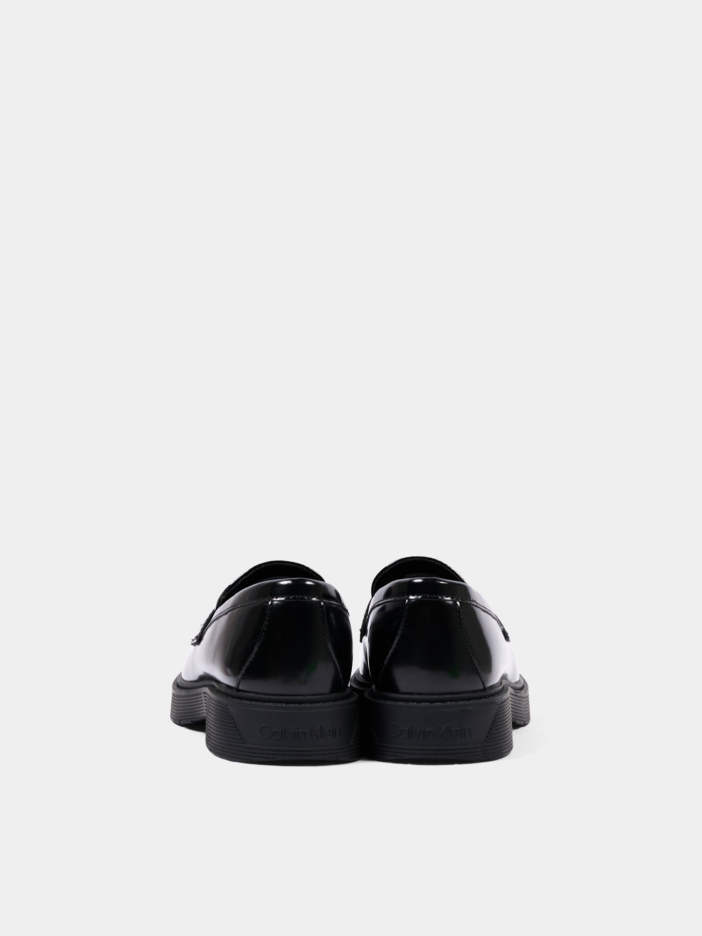Mocassini nero per bambino con logo,Calvin Klein Kids,V3X4 83493 1453999