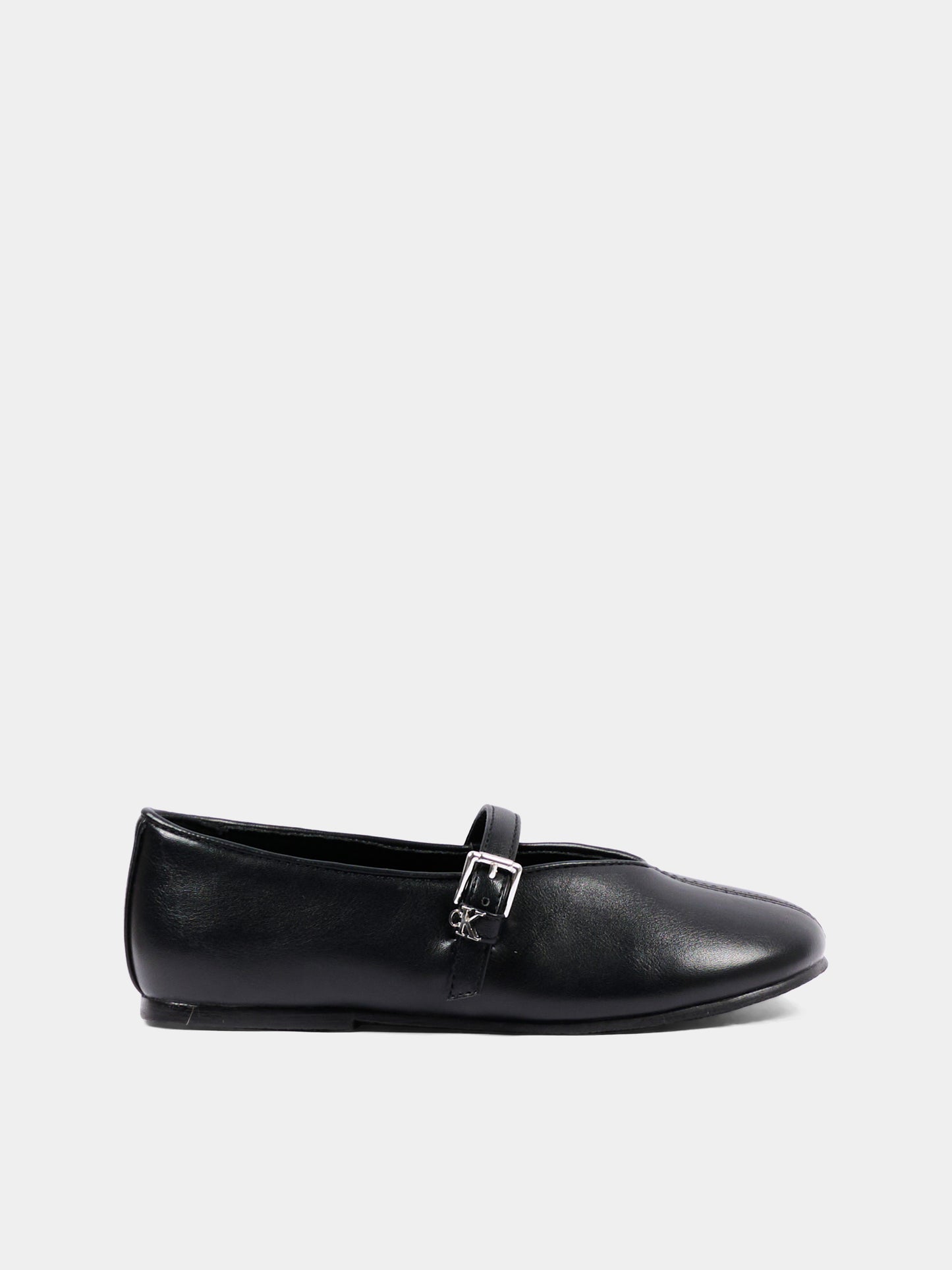 Ballerine nere per bambina con logo,Calvin Klein Kids,V3A3 83402 1355999