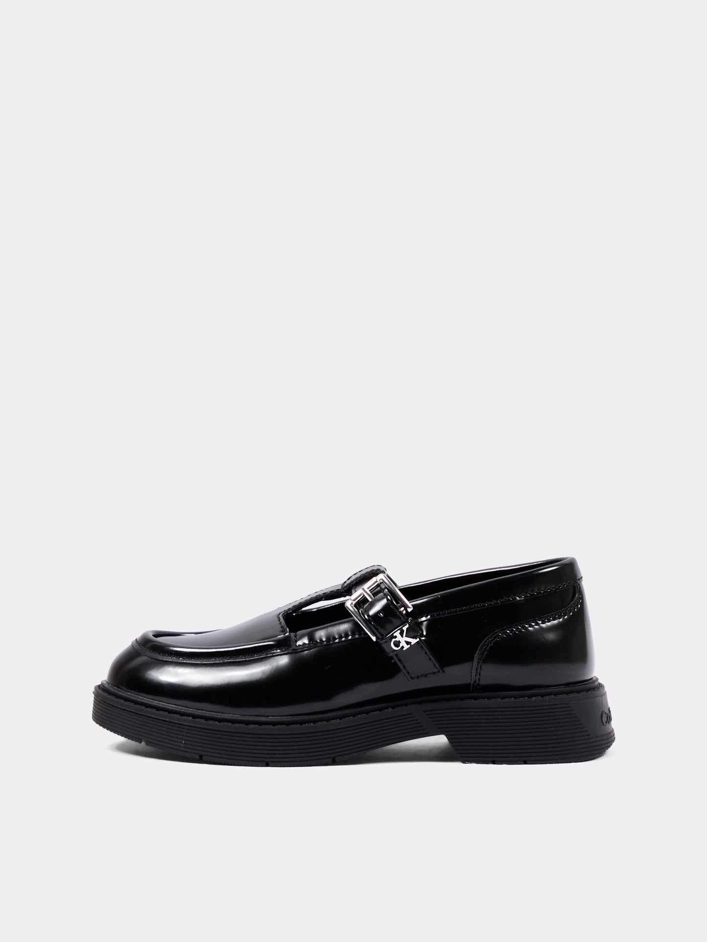 Occhi Di Bue nero per bambina con fibbia,Calvin Klein Kids,V3A4 83405 1458999