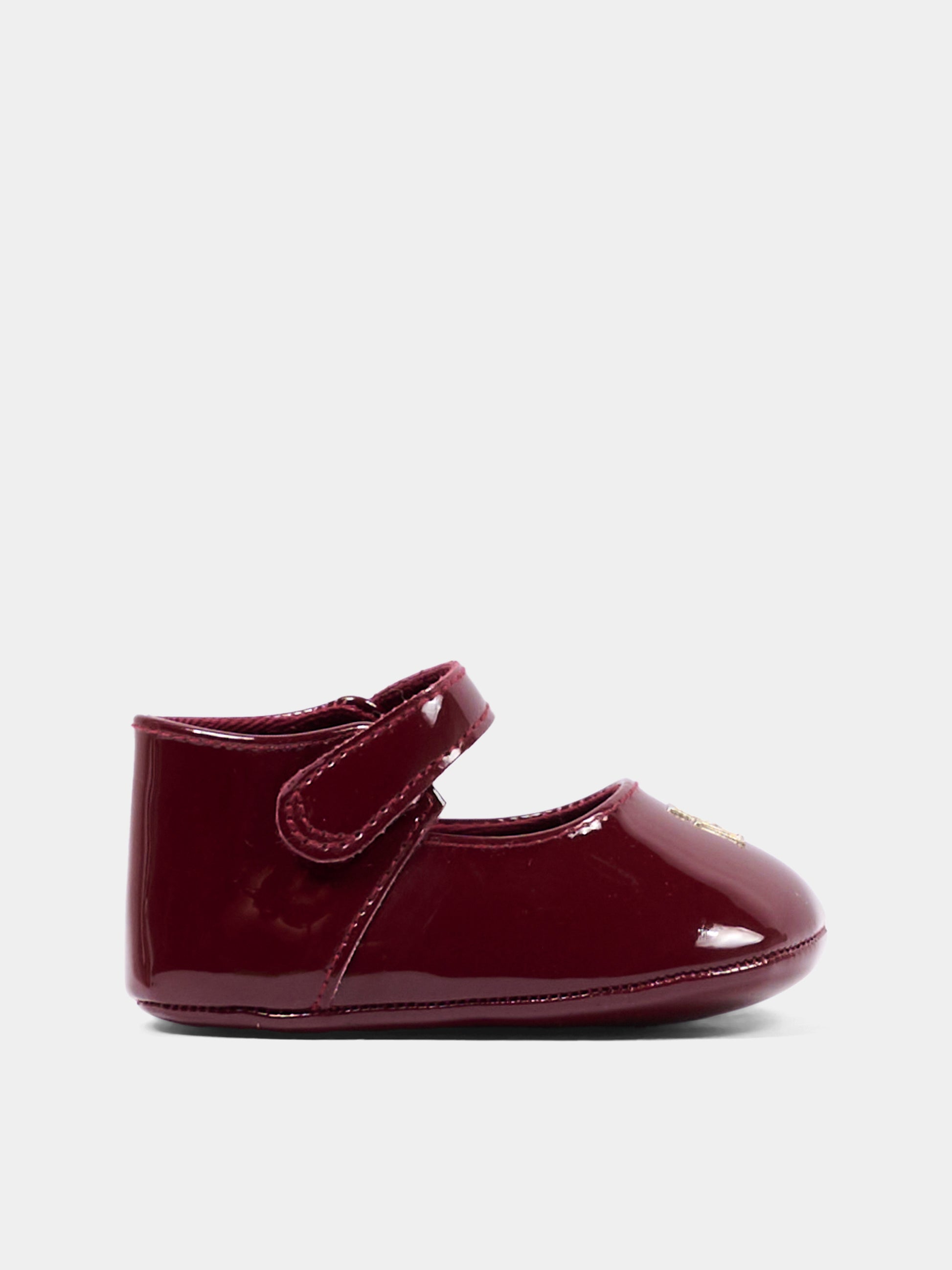 Ballerine bordeaux per neonata con logo,Tommy Hilfiger Junior,T0A3 35054 1847356