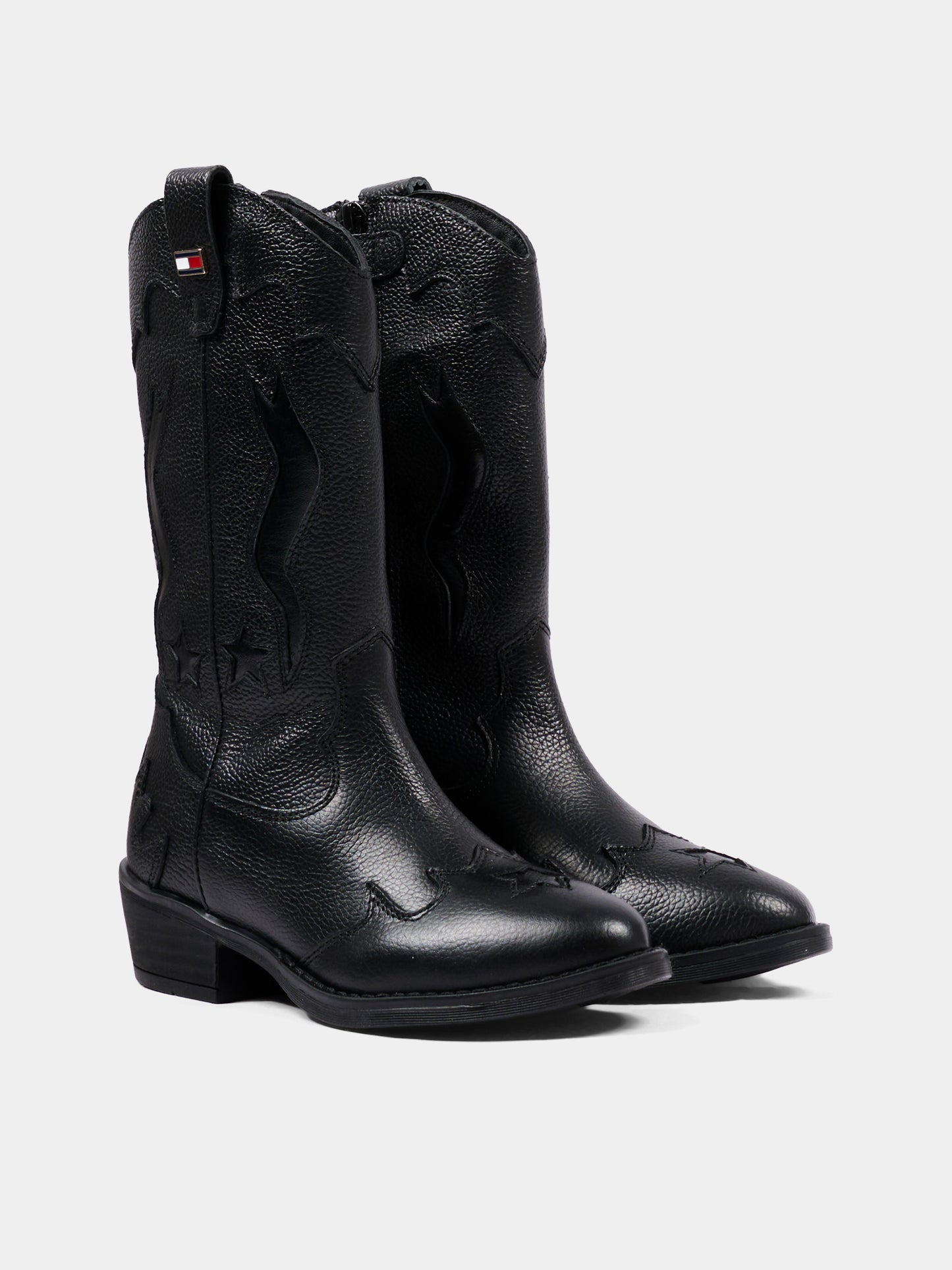 Stivali neri per bambina con stelle,Tommy Hilfiger Junior,T3A6 35193 0036999