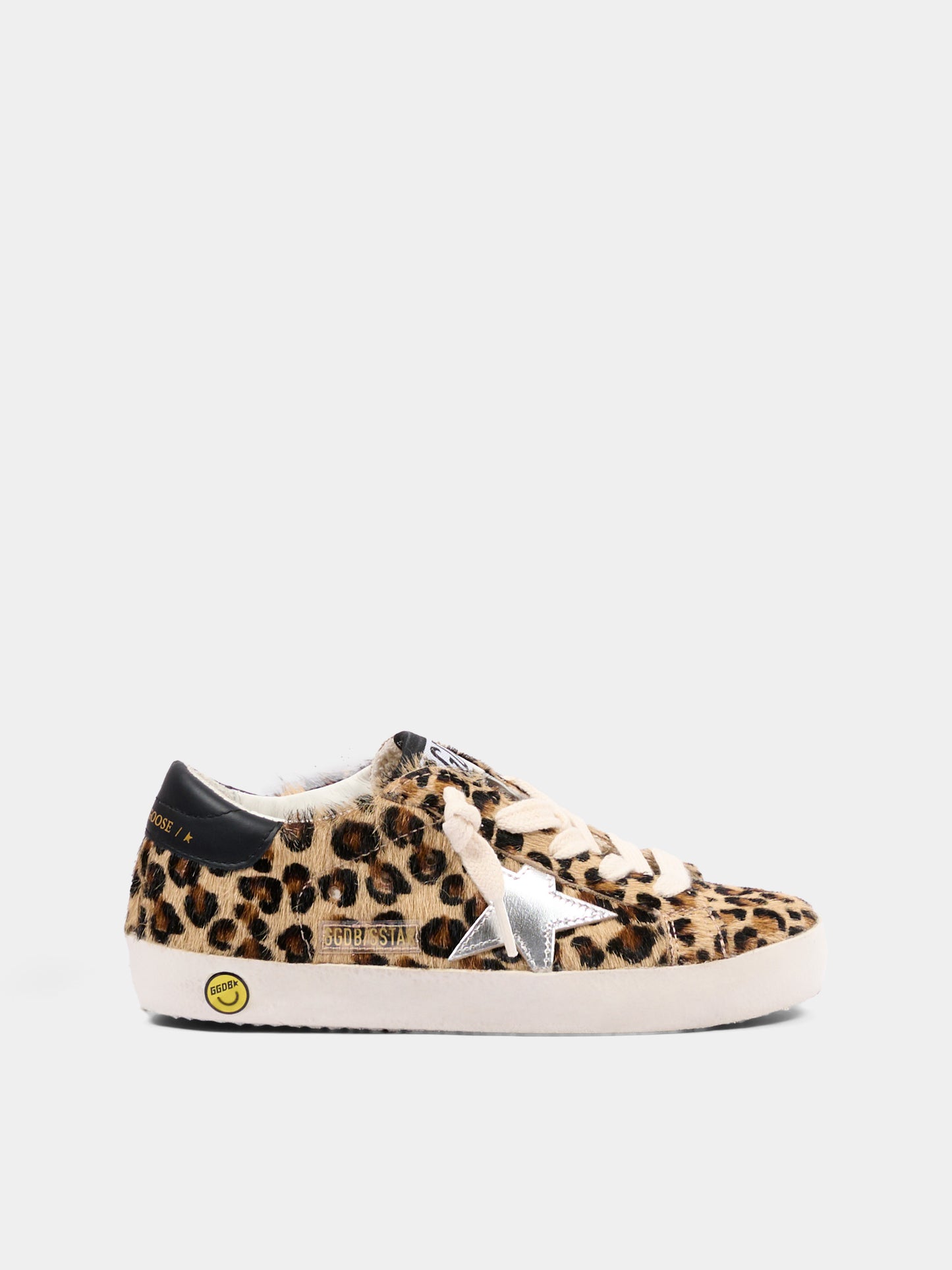 Sneakers marroni Super-Star classic with list per bambina maculate,Golden Goose,GJF00101 F008025 55731
