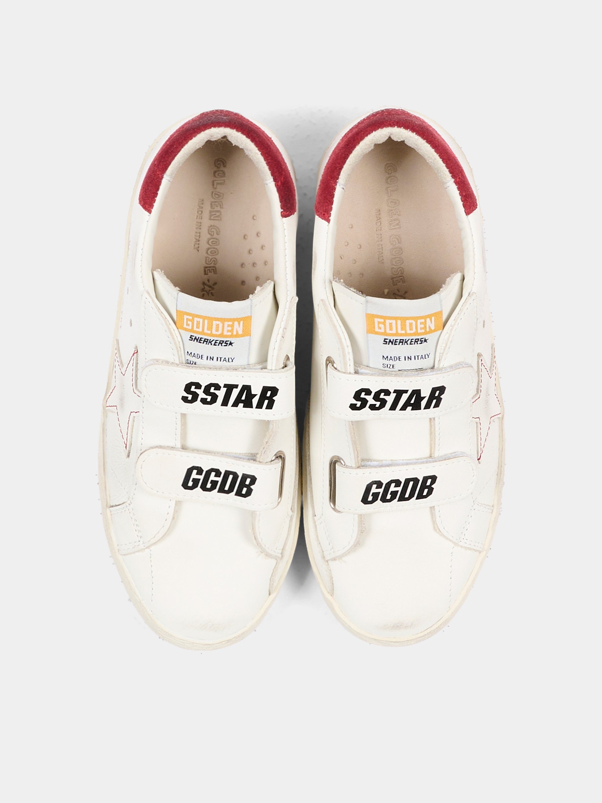Sneakers Old School bianche a strappi per bambini,Golden Goose,GJF00111 F008666 10350