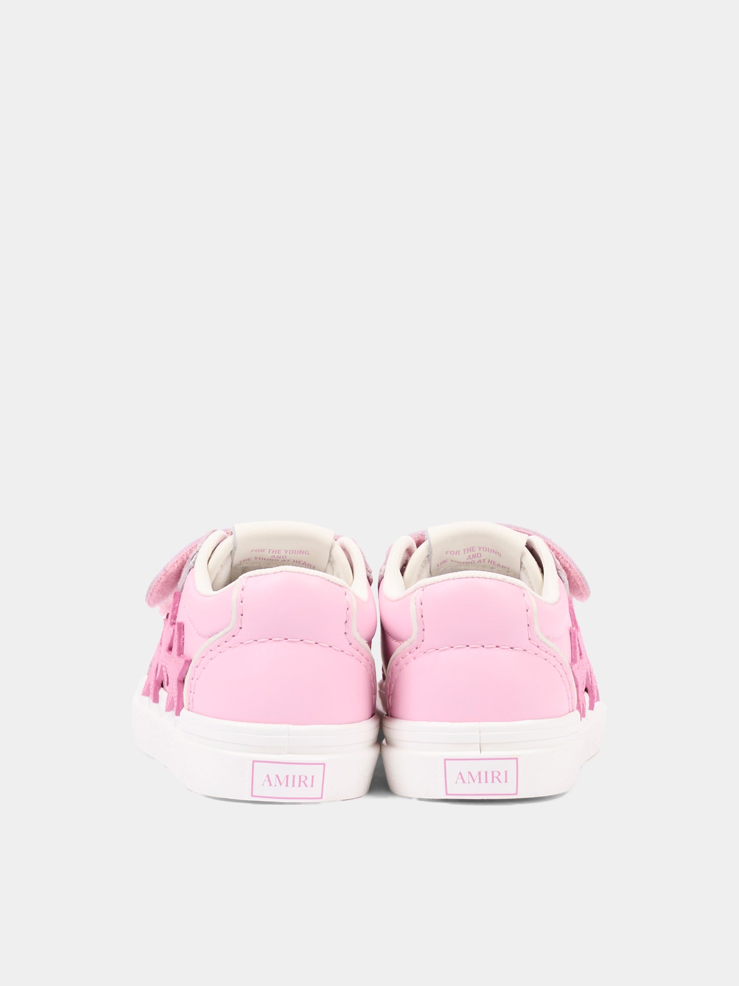 Sneakers rosa per bambina con stelle,Amiri,AC326SN001 002N GARDEN ROSE