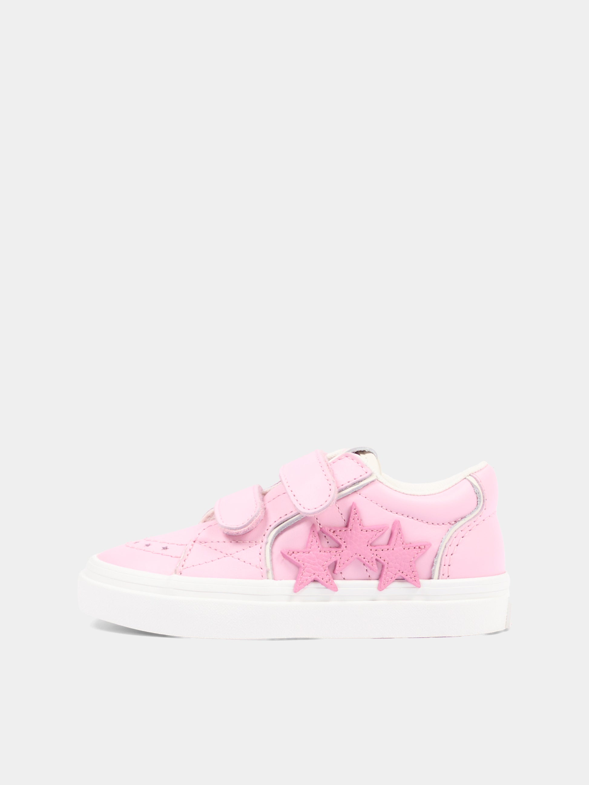 Sneakers rosa per bambina con stelle,Amiri,AC326SN001 002N GARDEN ROSE