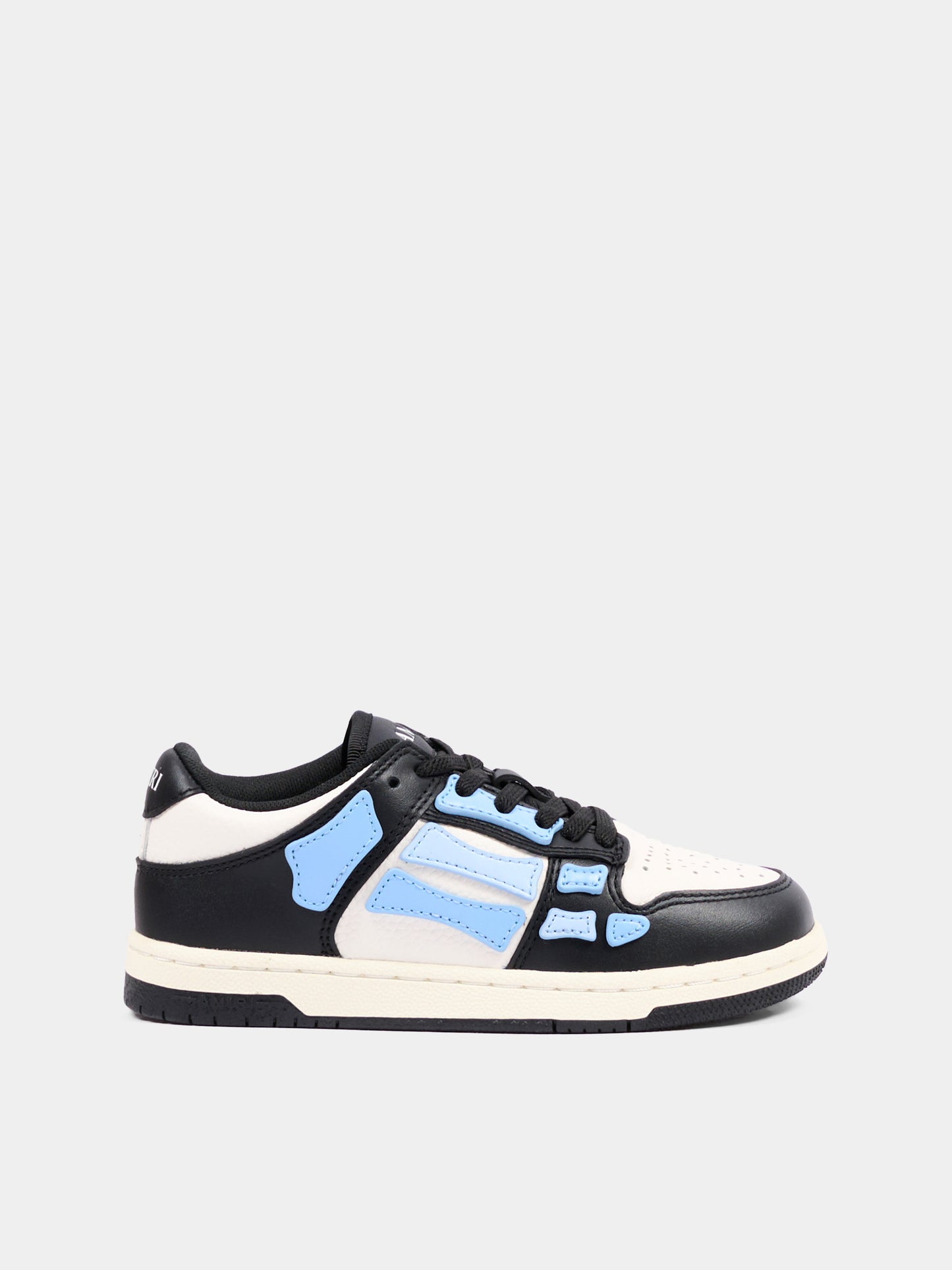 Sneakers multicolor per bambino con ossa,Amiri,AC326SN003 0043 BLACK SKYLINE BLUE