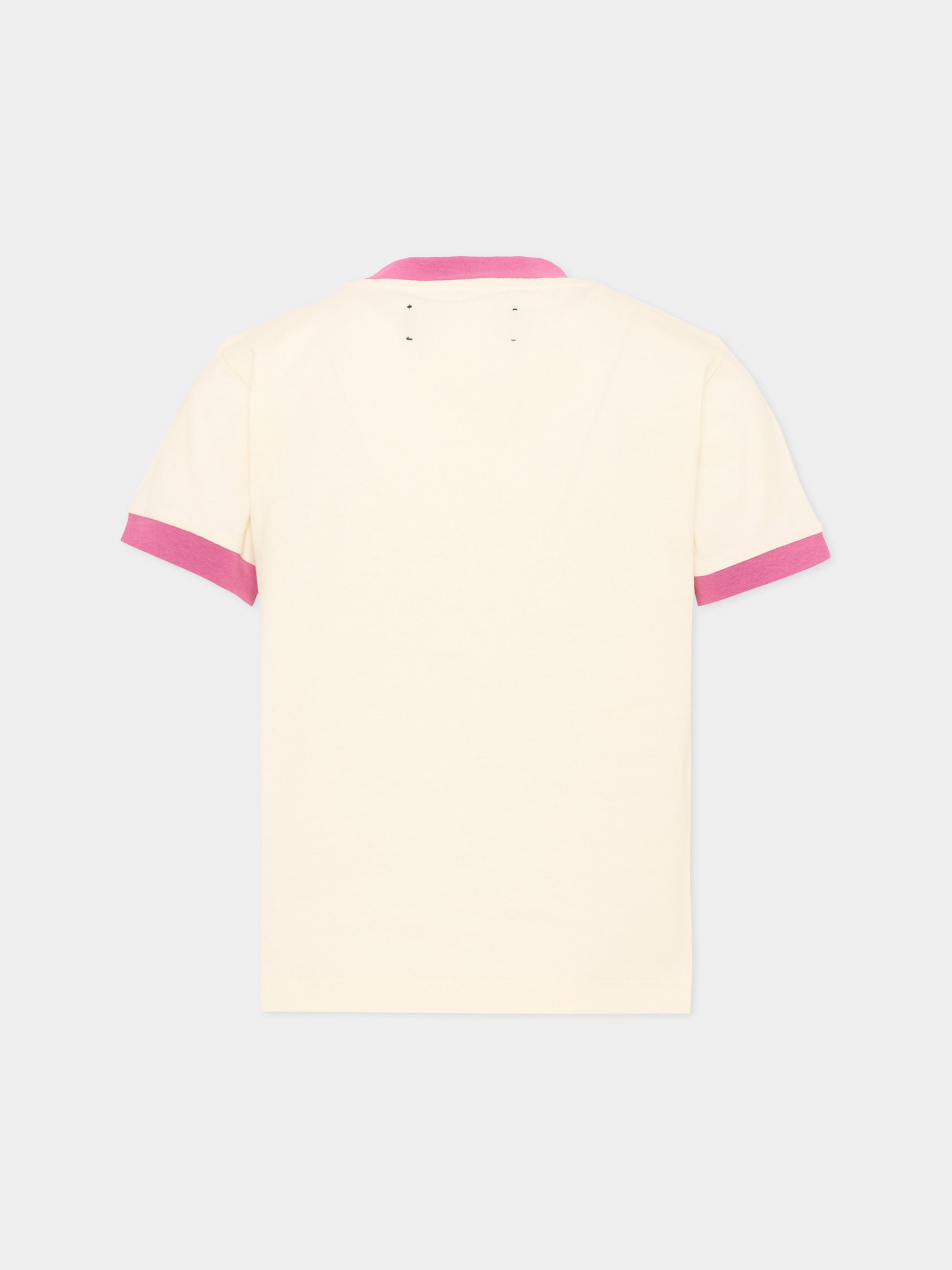 T-Shirt avorio per bambini con logo,Amiri,ACTOJR1029 127 IVORY