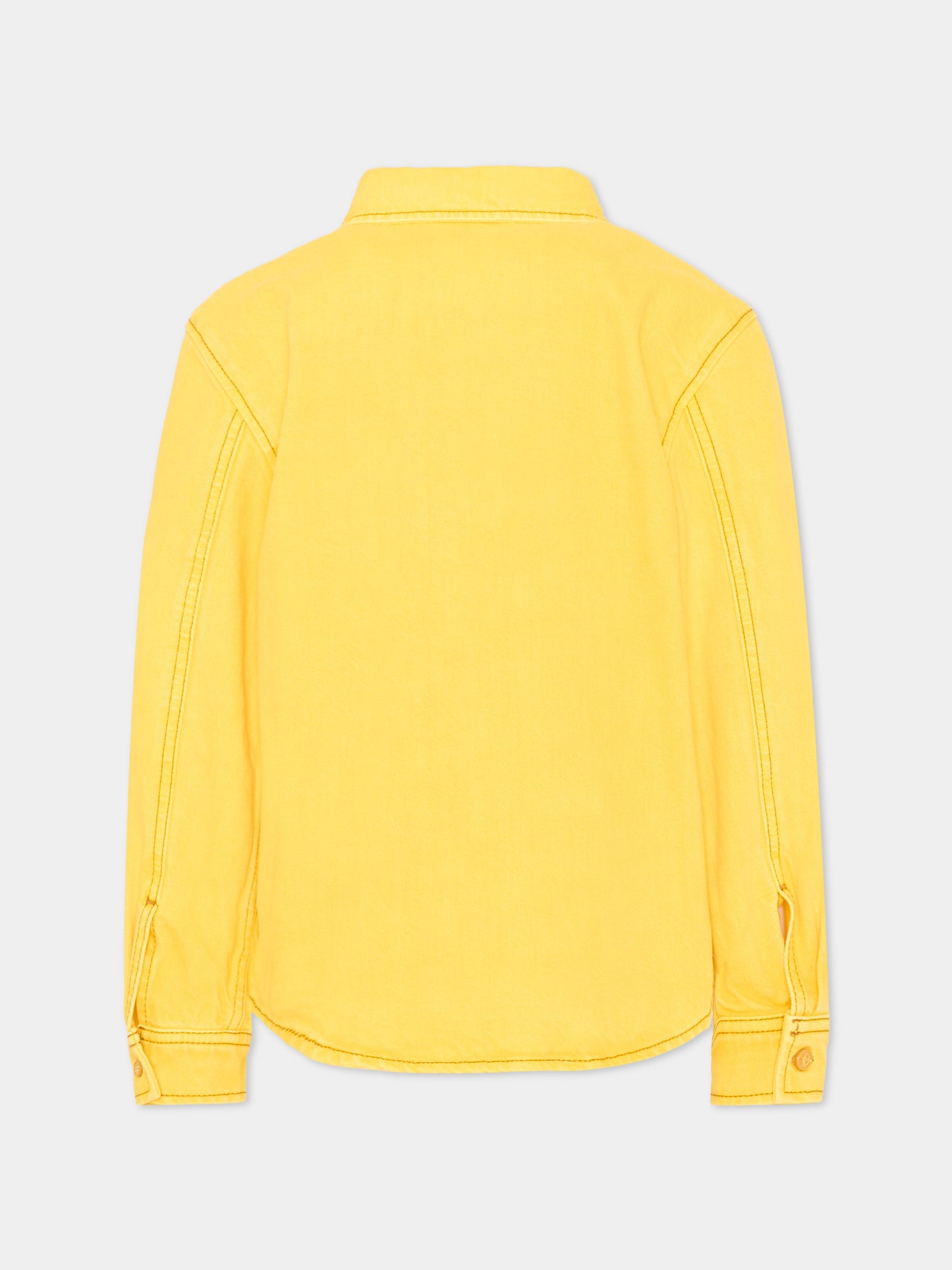 Giubbotto di jeans giallo per bambini,Versace,1024671 1A18198 1D170