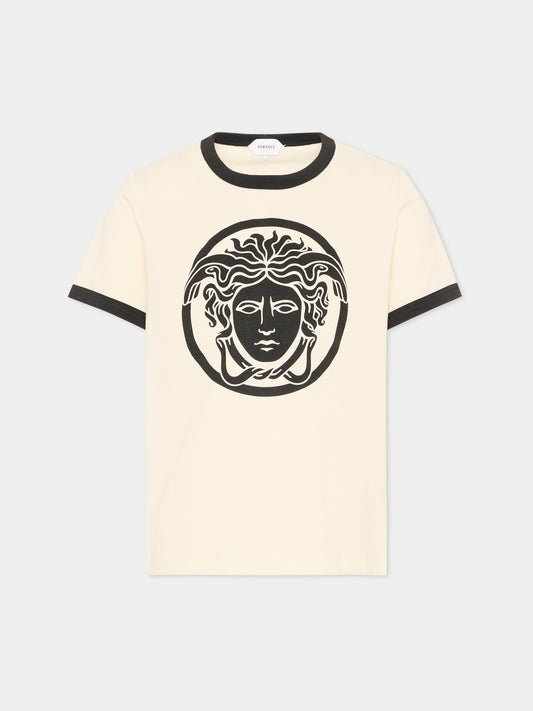 T-Shirt avorio con Medusa per bambini,Versace,1024961 1A18172 2YE20