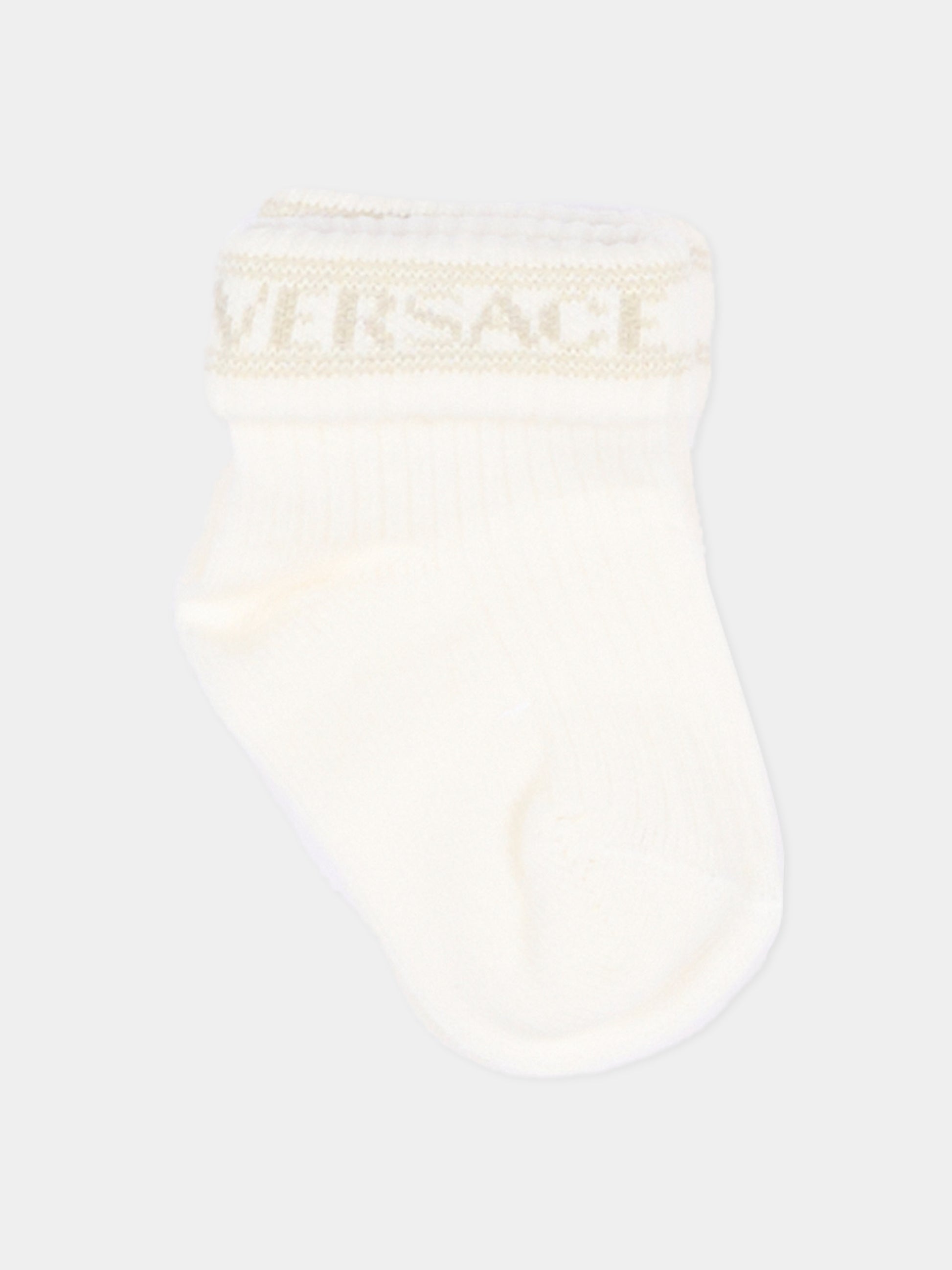 Calzini multicolor per neonata con logo,Versace,1022527 1A18061 6WN50