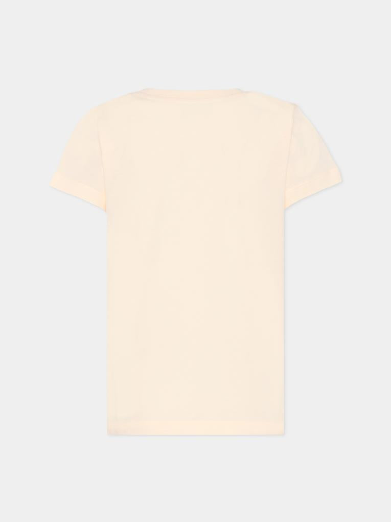 T-shirt avorio per bambino con Teddy Bear e note musicali,Moschino Kids,HOM058 LAA10 10123