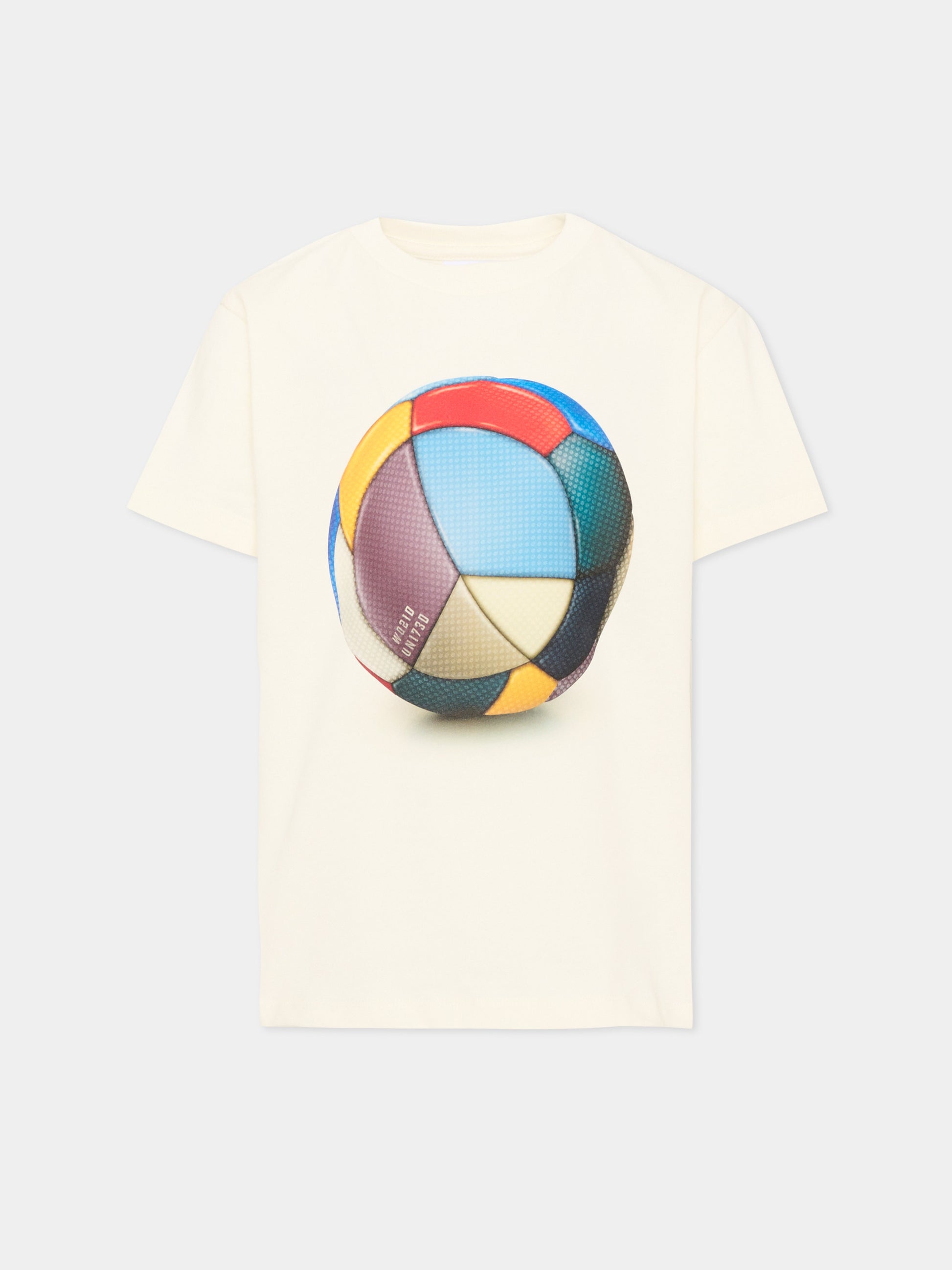 T-shirt bianca Roxo per bambino con stampa pallone,Molo,1W26A212 5999