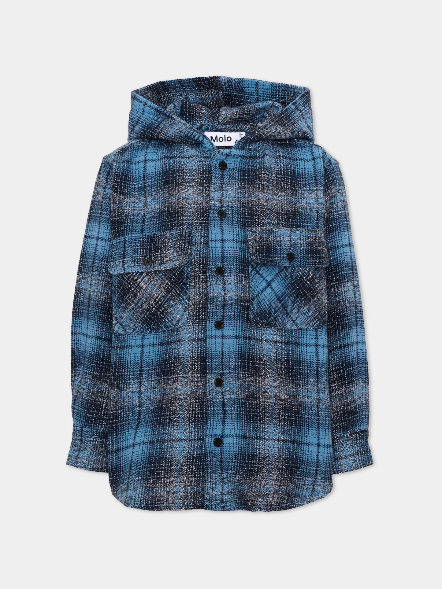 Camicia blu Rizz per bambino tartan,Molo,1W26C202 5902