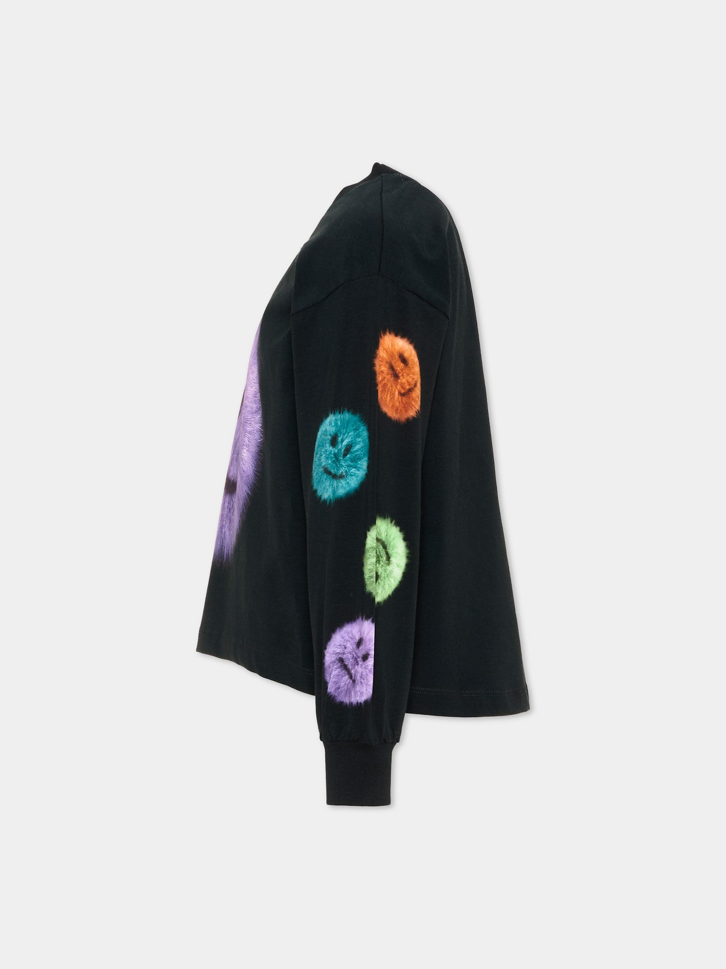 T-Shirt nera Reniza per bambina con smile,Molo,2W26A407 5750