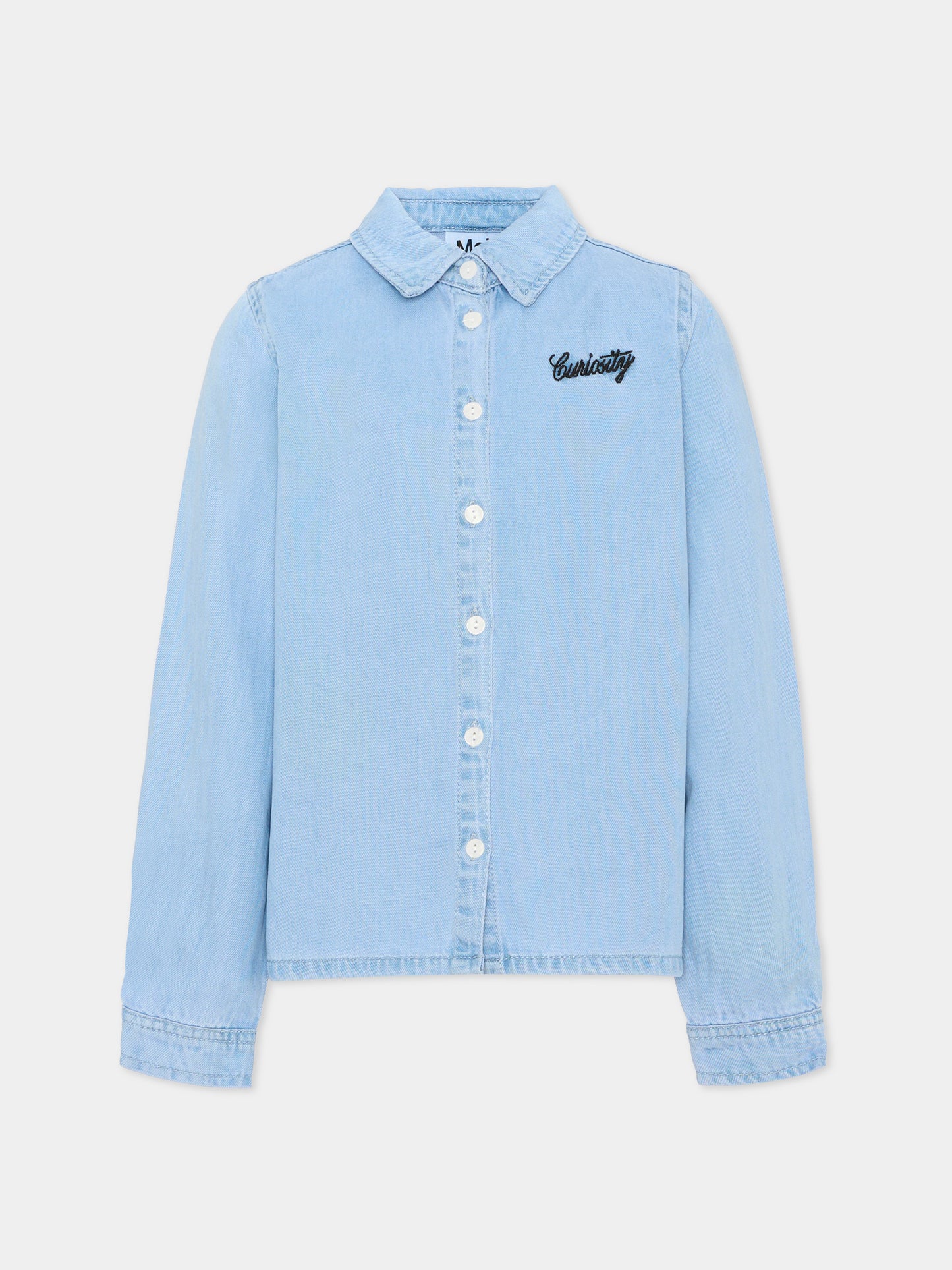 Camicia denim per bambina con ricamo,Molo,2W26C204 5845