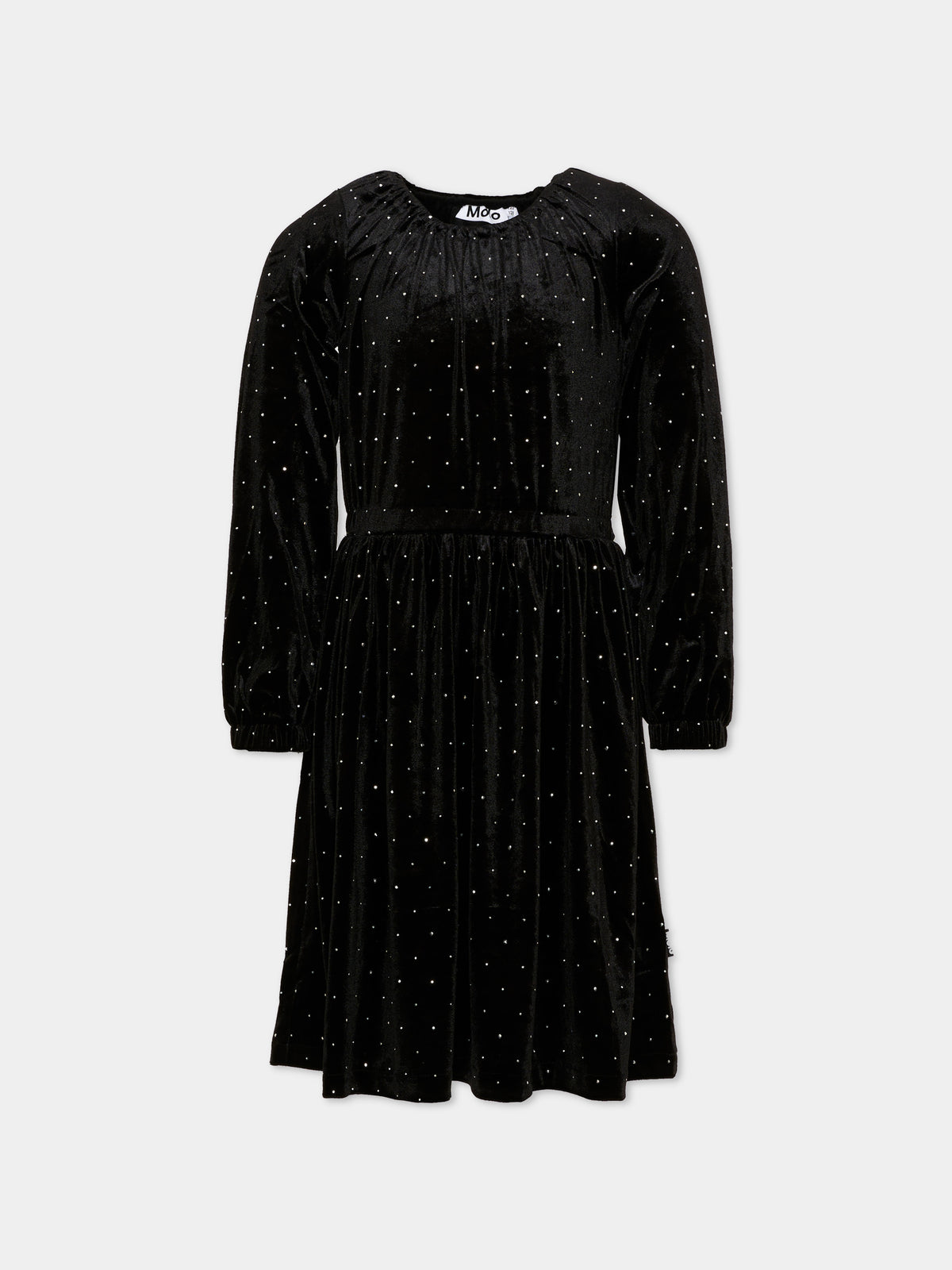 Abito elegante nero Carolyn per bambina con strass,Molo,2W26E217 5841