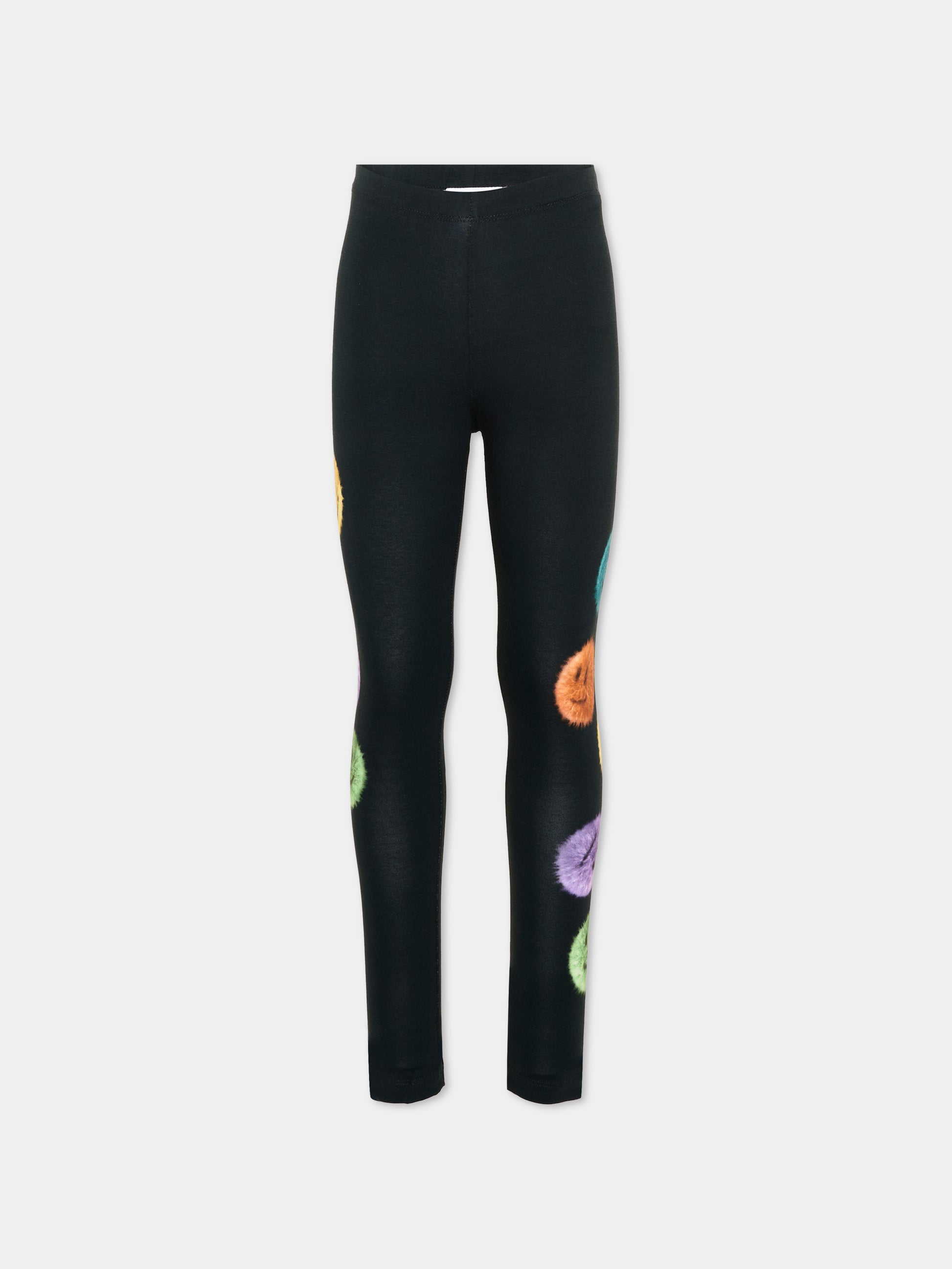 Leggings neri Niki per bambina con smile,Molo,2W26F203 5749
